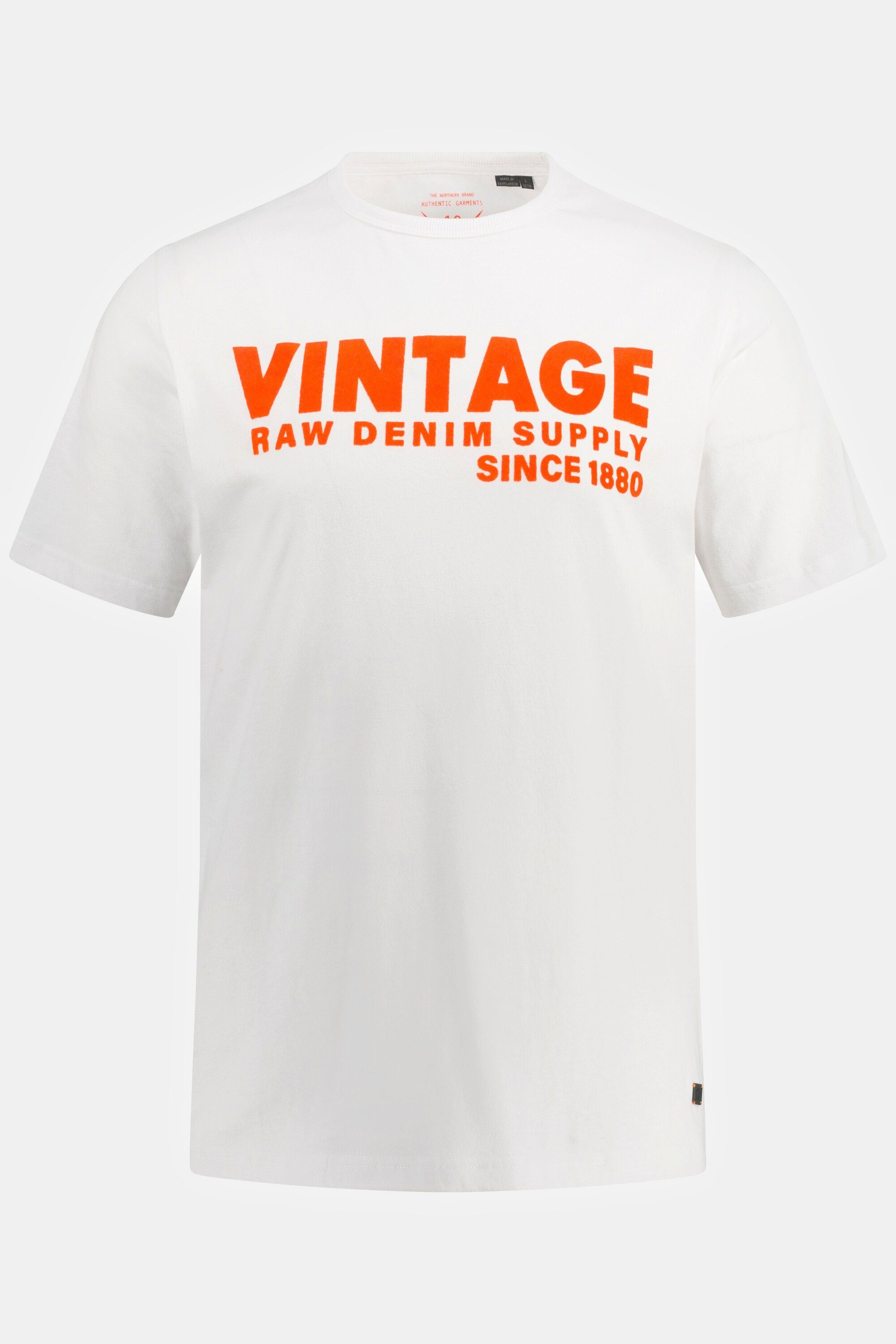 Print Vintage T-Shirt T-Shirt Halbarm Rundhals JP1880
