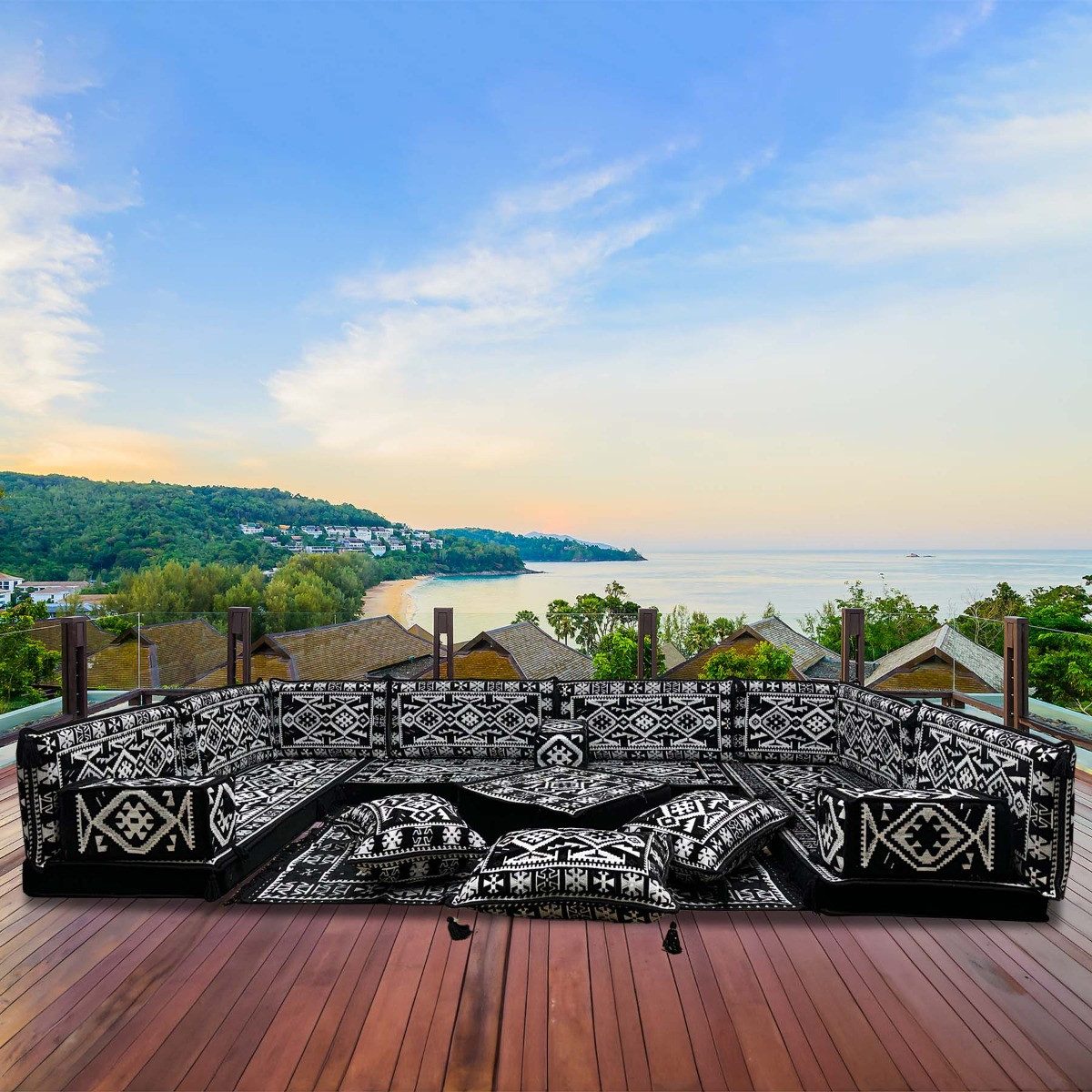 CaddeBuy Sofa Orientalische Sitzecke – Arabisches Majlis Sofa, Bodensofa, Sitzgruppe