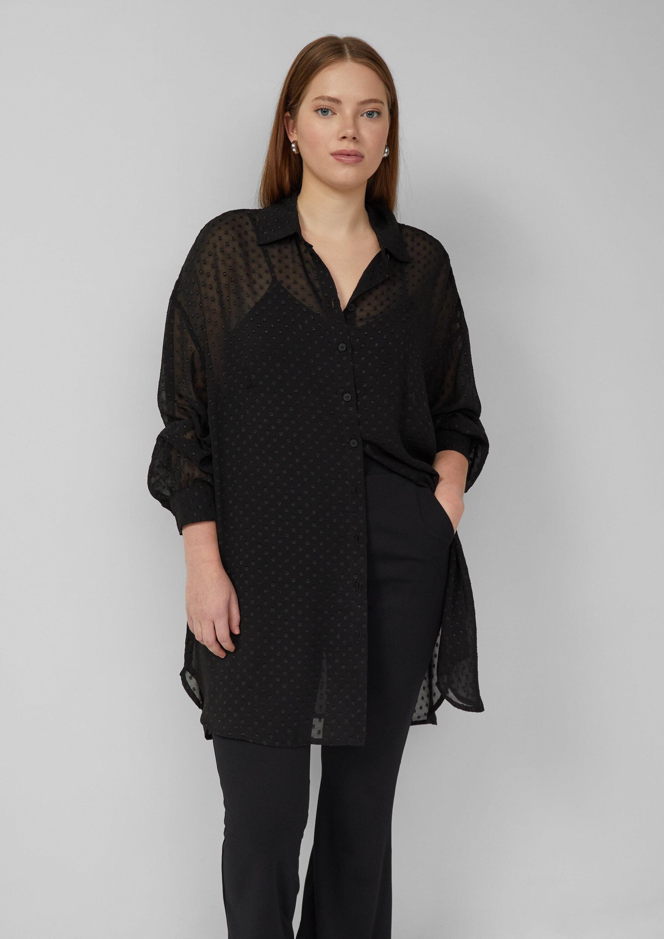 QS Langarmbluse Bluse Transparente Longbluse günstig online kaufen