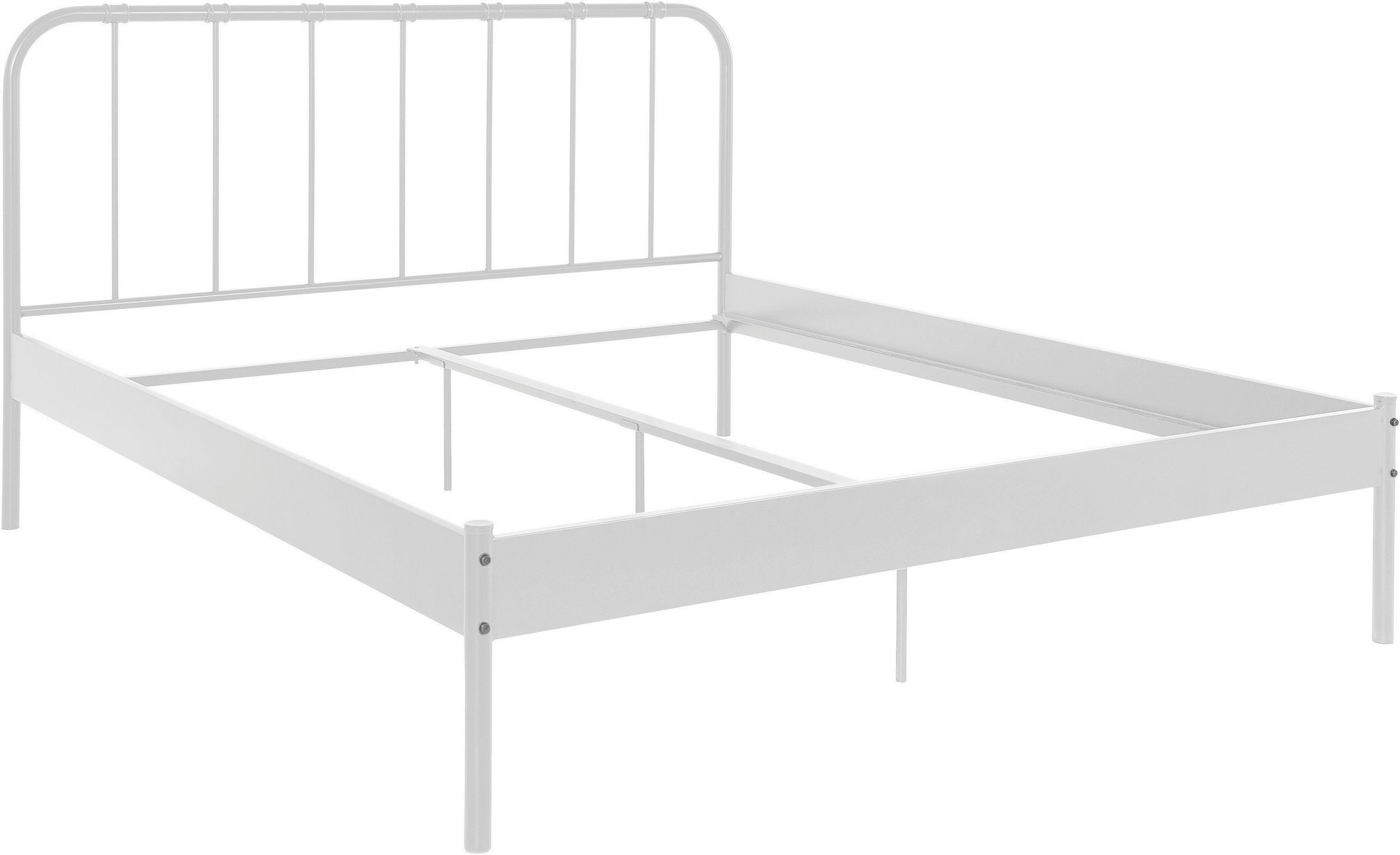 loft24 Bett Ariel, Metallbett, Industrial Design, in weiß, Breite 180 cm