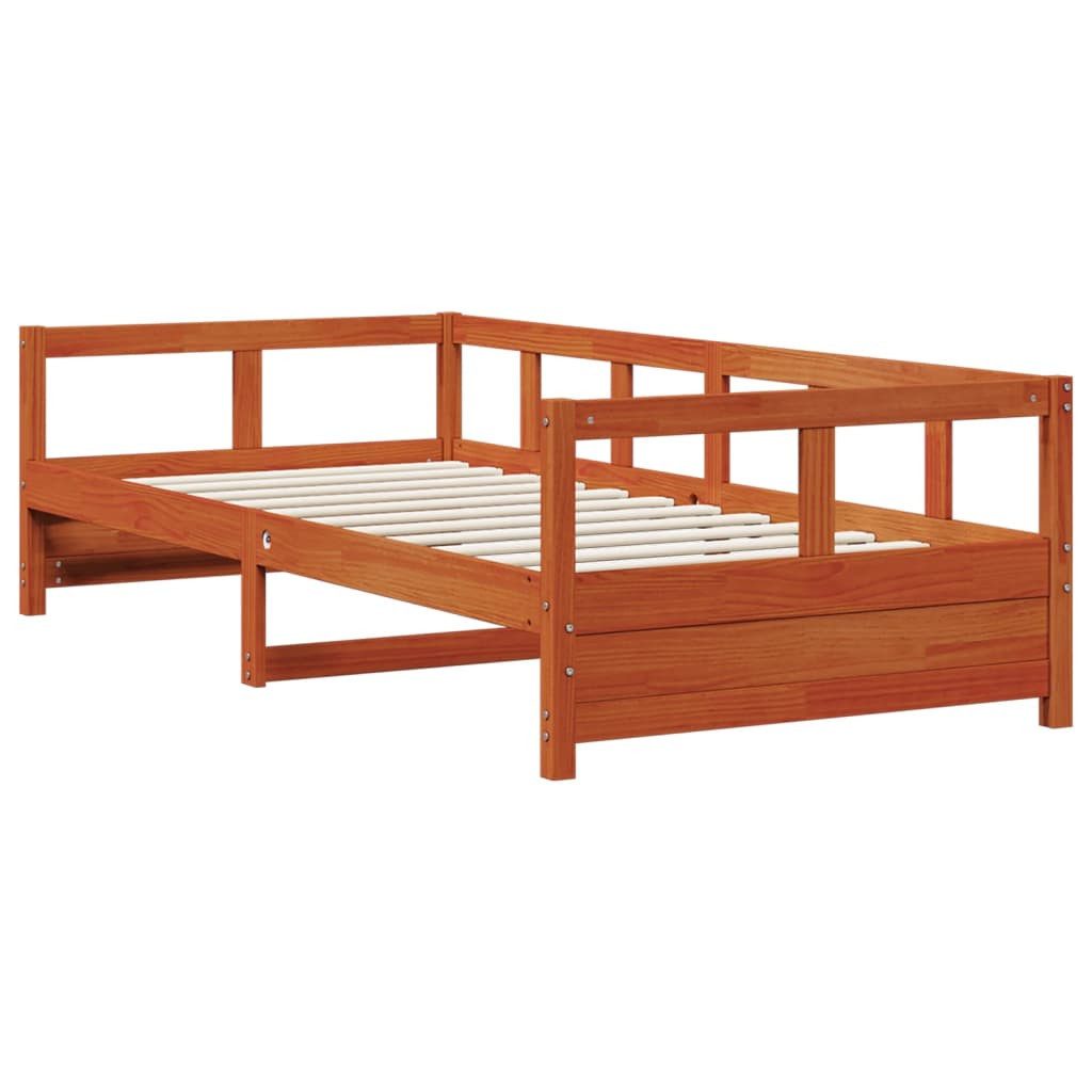 vidaXL Bett Tagesbett ohne Matratze Wachsbraun günstig online kaufen