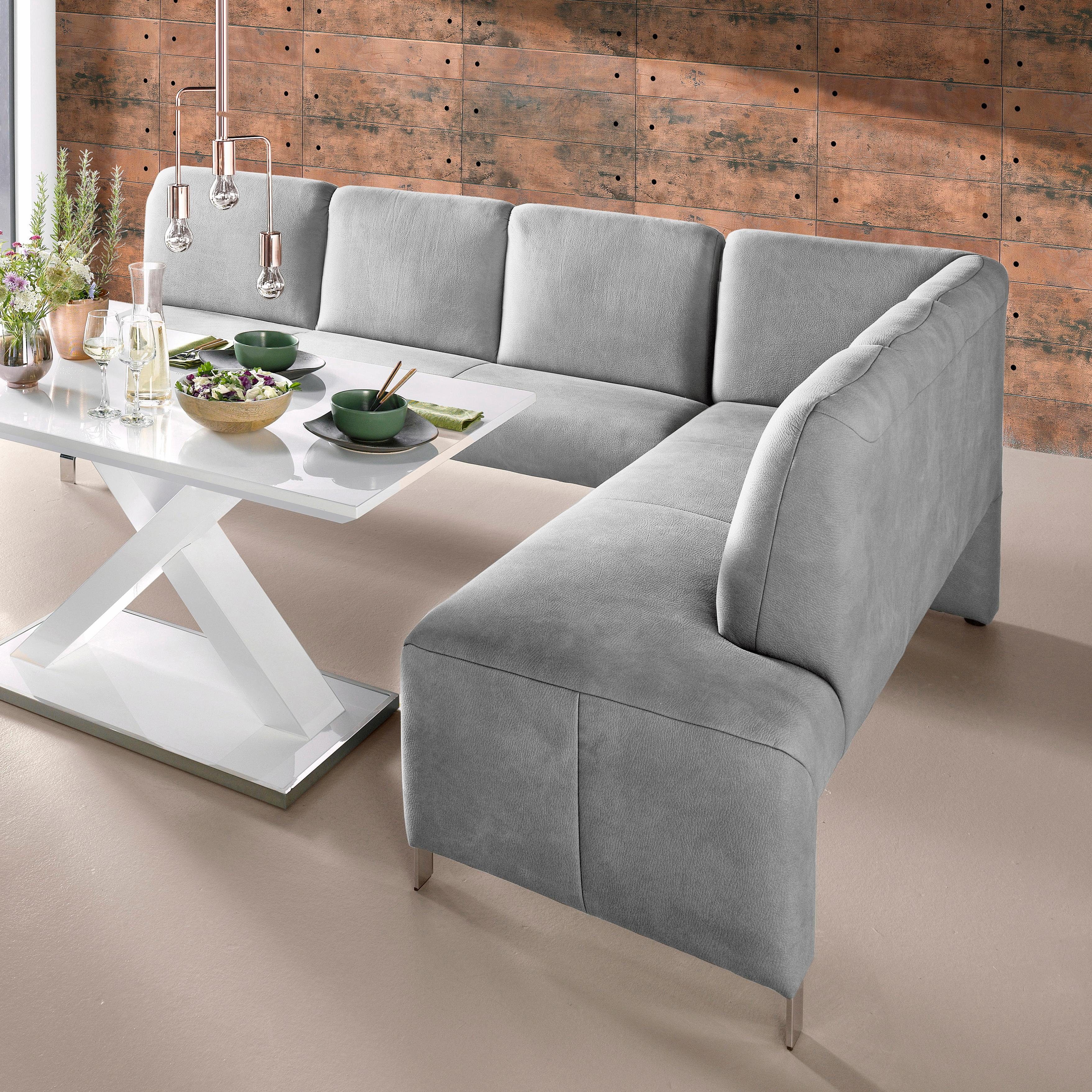 exxpo - sofa fashion Eckbank Intenso, modern, 263/198 cm (B/T), hohe Bodenfreiheit, frei im Raum stellbar, hoher Sitzkomfort
