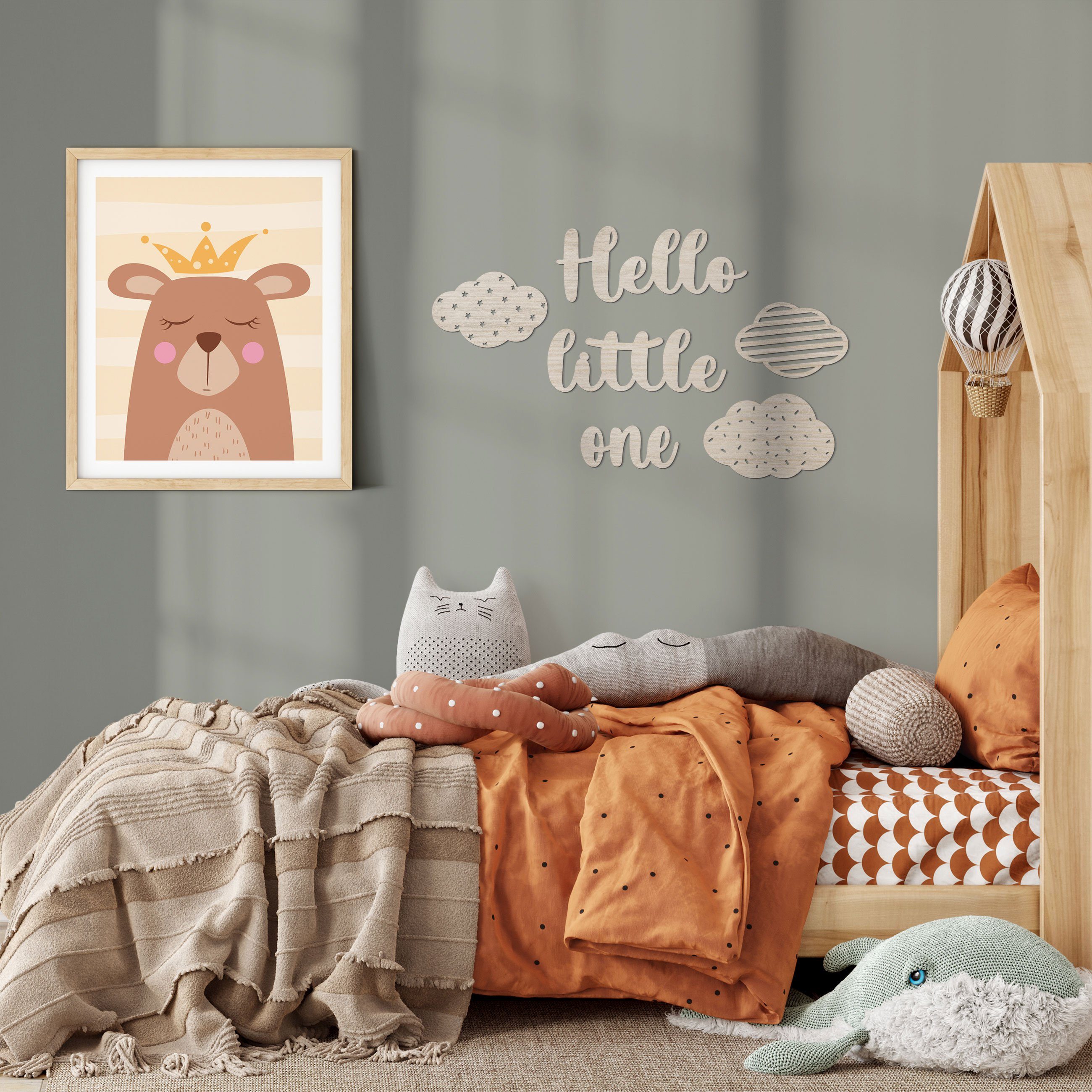 PAPIERDRACHEN Hängedekoration Holz-Cutout Wanddekoration günstig online kaufen