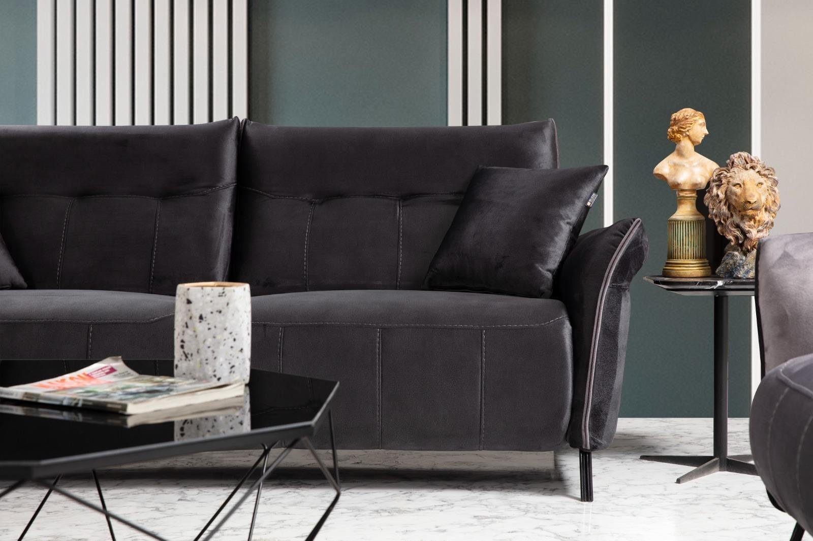 in 3 (2-St., Sessel), Sofa Made Sitzer JVmoebel + Wohnzimmer-Set Möbel Nur Design Europa Luxus Sofagarnitur, Wohnzimmer Modern Garnitur