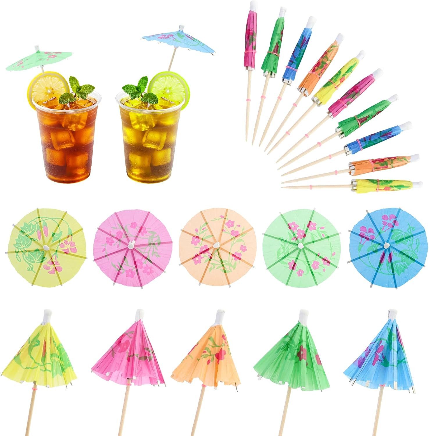 FELIXLEO Partyspieße Cocktail Schirme 50er Set Deko Picker für Getränke (1-St)