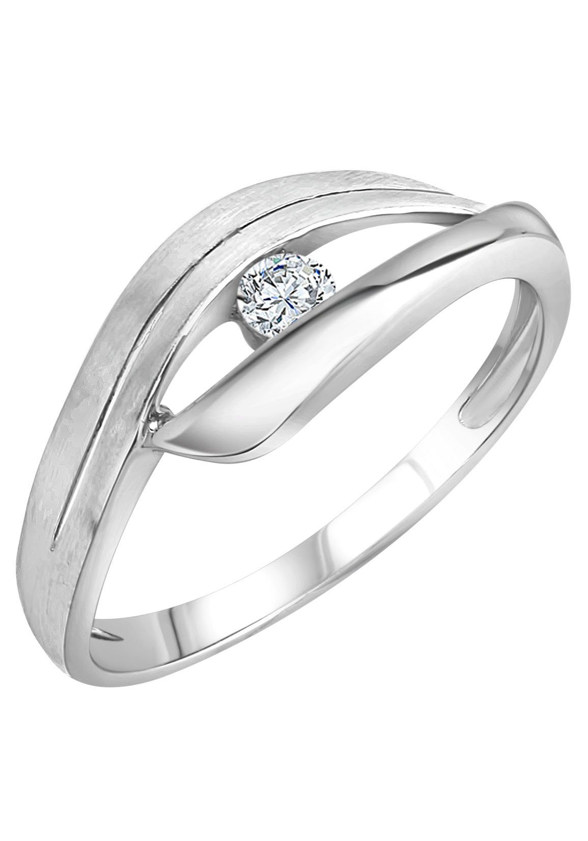 Fingerring Schmuck Geschenk Silber 925 Silberring glitzernd