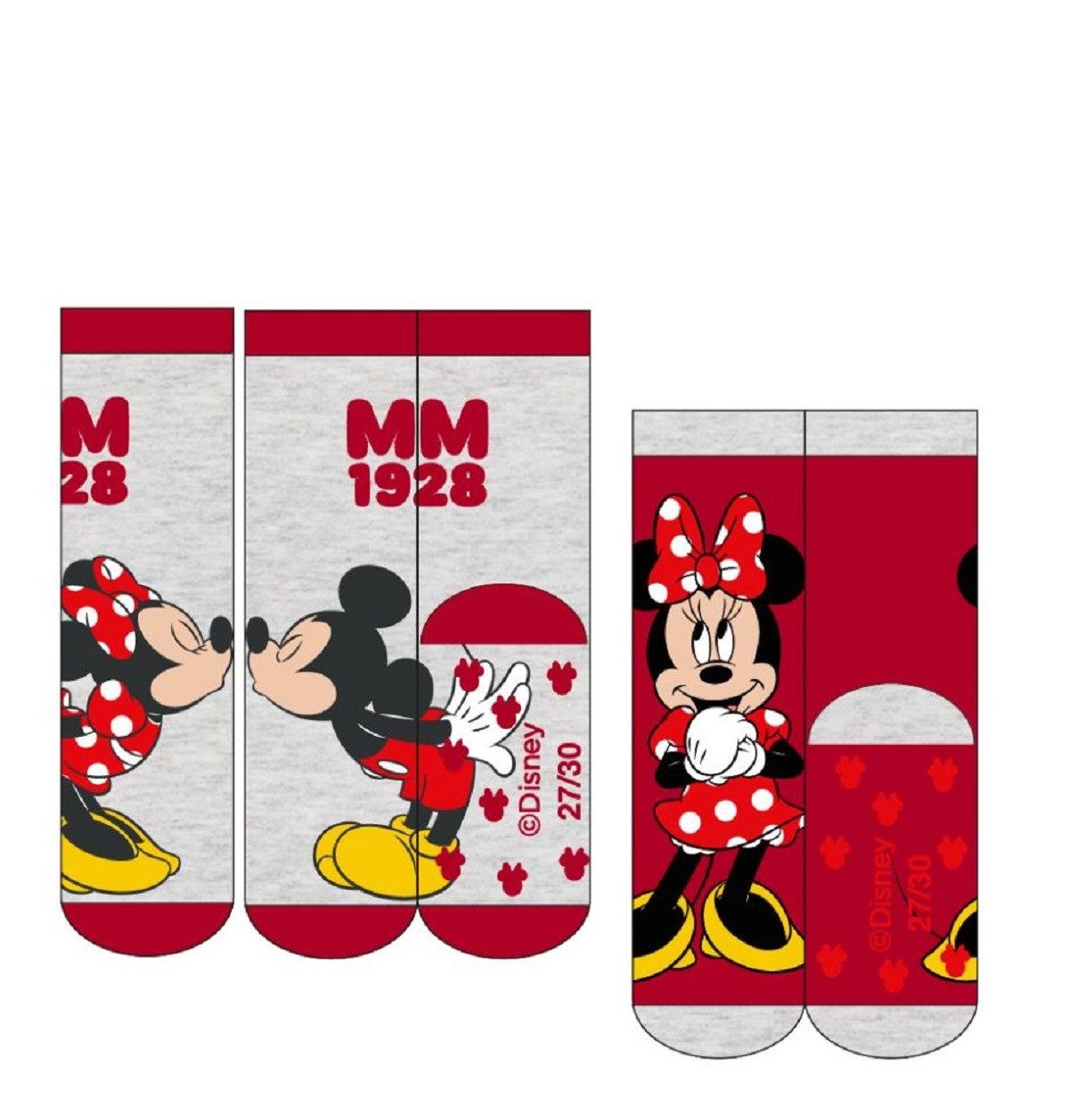 Cerda Socken Disney Minnie 2-Paar Anti-Rutsch-Socken – Weiche Kinderstrümpfe