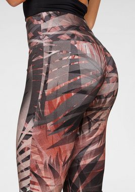 LASCANA ACTIVE Caprileggings Tropical mit abstraktem Palmenprint