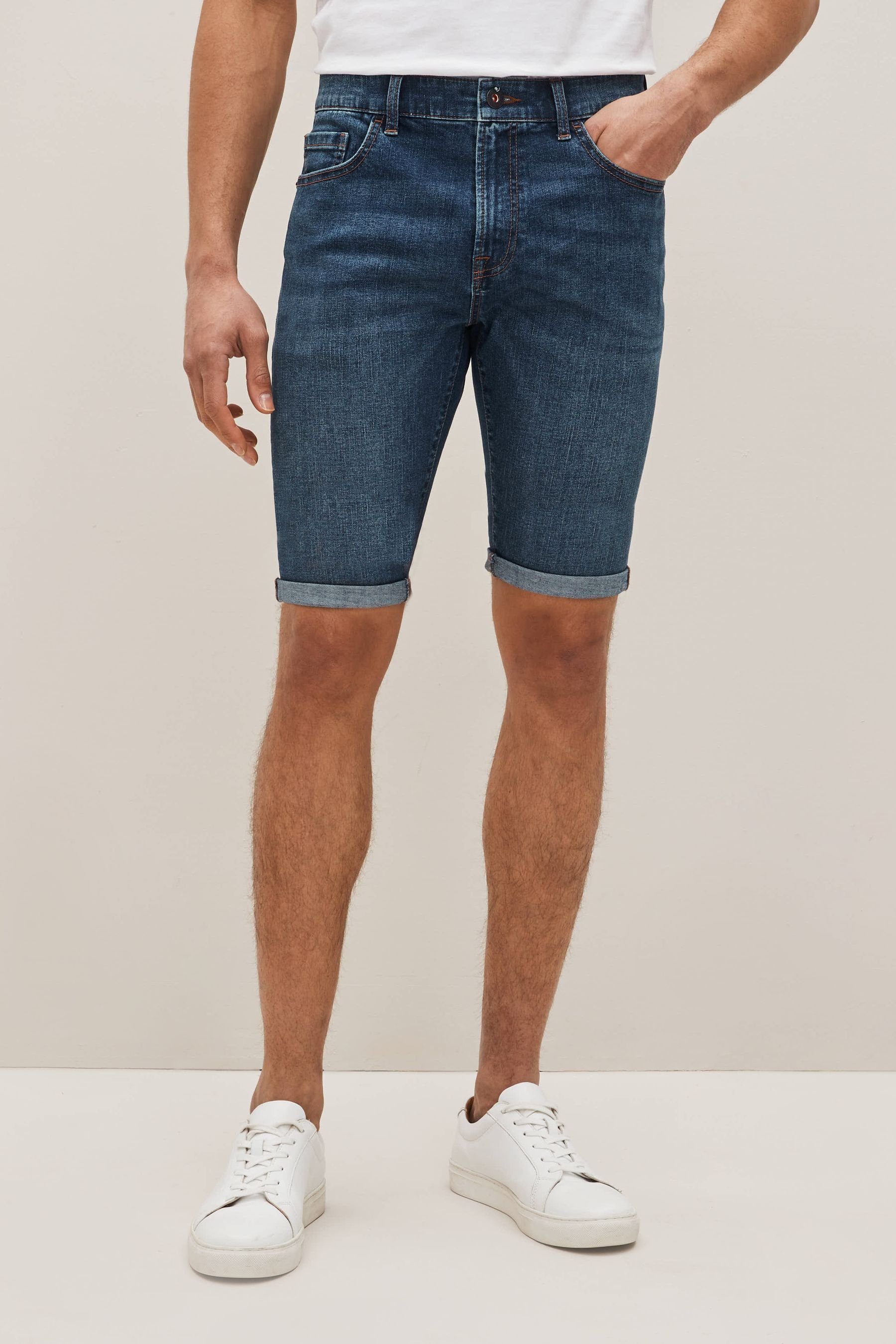 Next Jeansshorts Skinny Fit Jeansshorts mit günstig online kaufen
