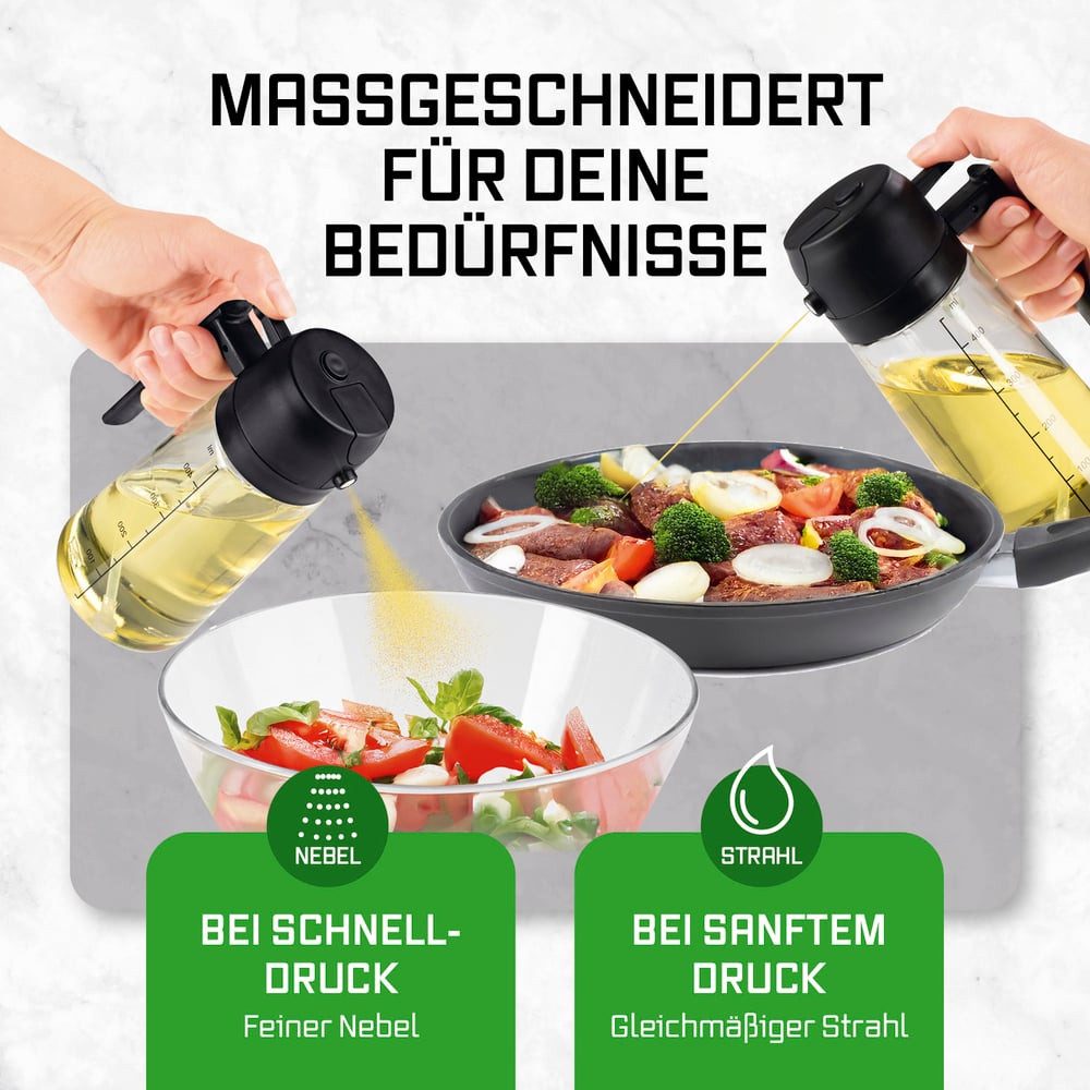 GOURMETmaxx Ölspender GOURMETmaxx 2-in-1 Ölsprüher & -spender, (1-tlg), GOURMETmaxx 2-in-1 Ölsprüher & -spender – Bild 3 von 5