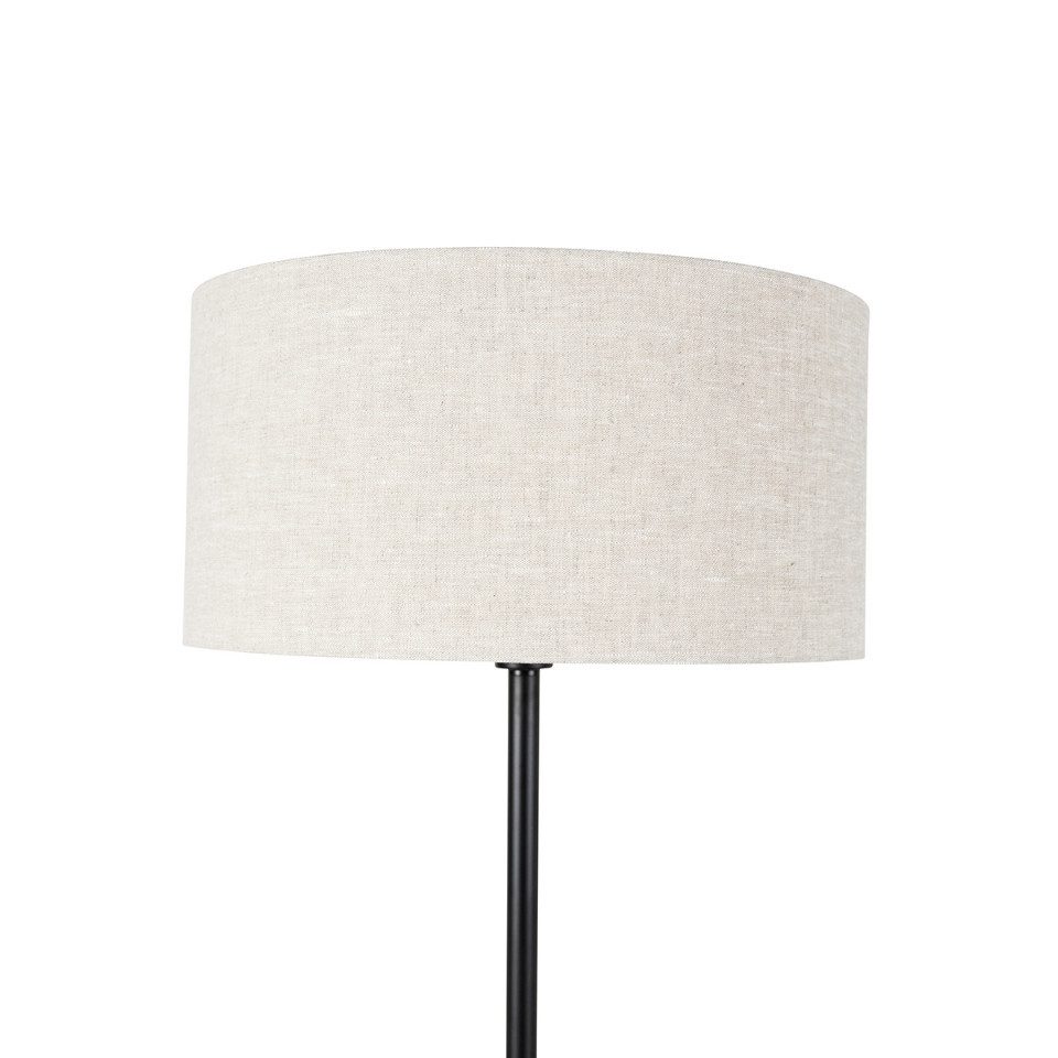 Qazqa Stehlampe Simplo stof, ohne Leuchtmittel, E27, Schwarz, Modern, Stahl günstig online kaufen