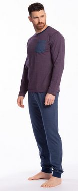 Eskimo Schlafanzug Herren Pyjama langarm (2 tlg) Modisches Design
