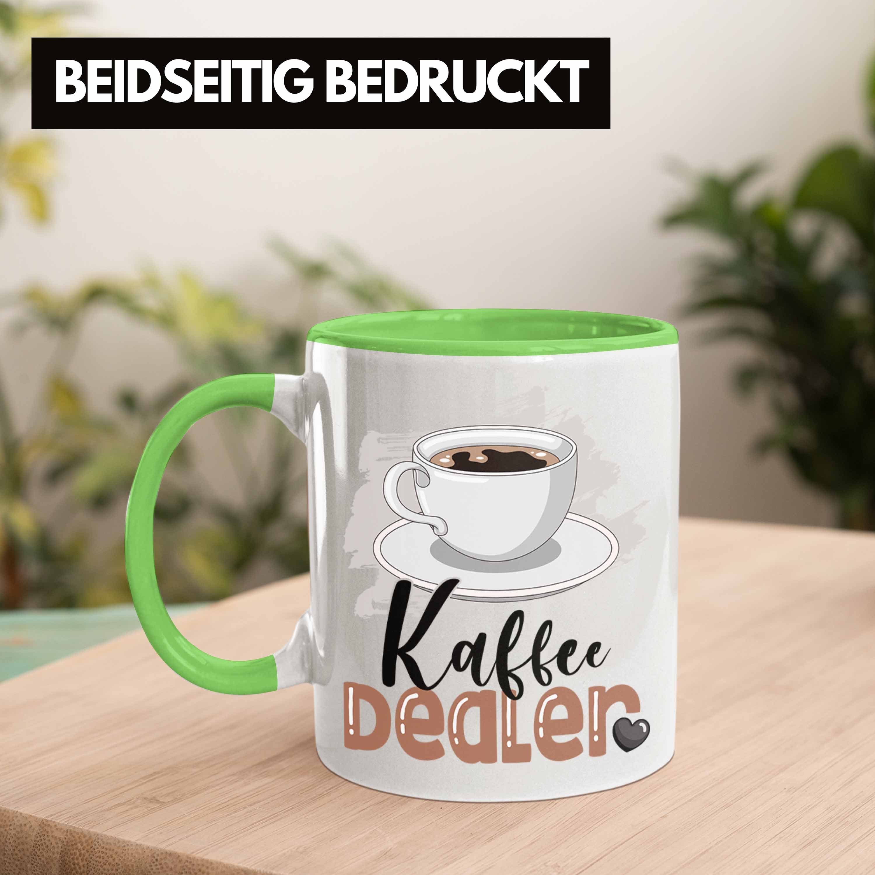 Grün Tasse Trendation für Geschenkide Tasse Barista Spruch Geburtstag Dealer Kaffee Geschenk