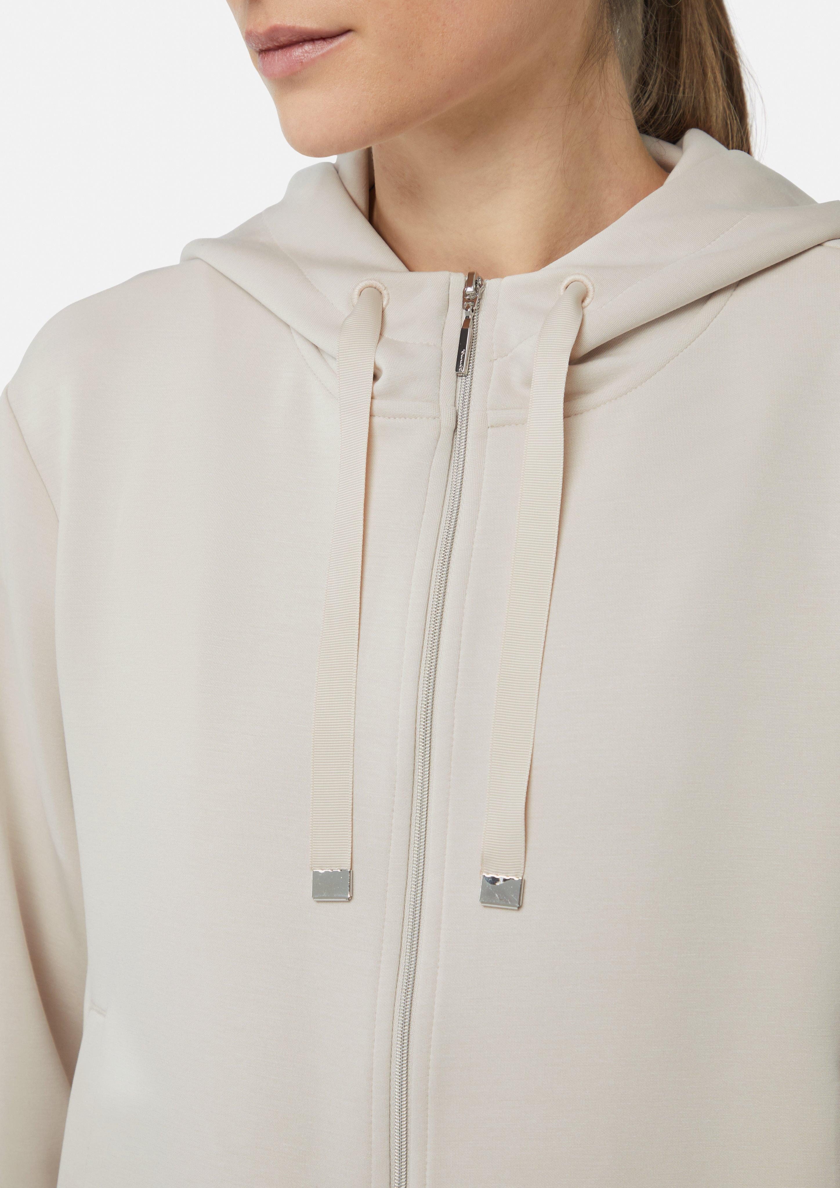 Comma Sweatjacke Verkürzte Sweatjacke mit Kapuze günstig online kaufen