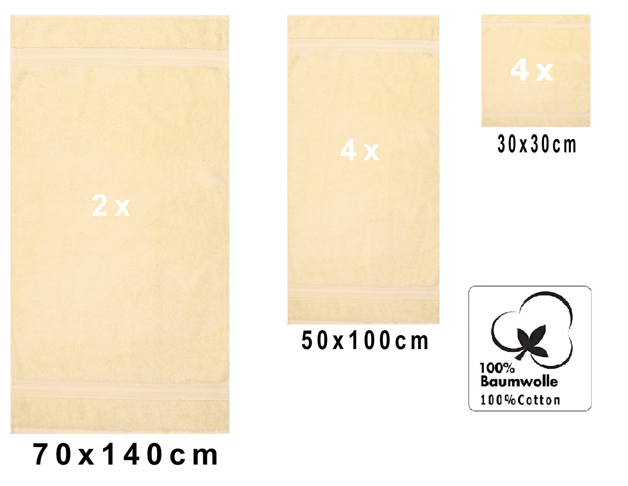Betz Handtuch Set 10-TLG. Handtuch-Set GOLD günstig online kaufen