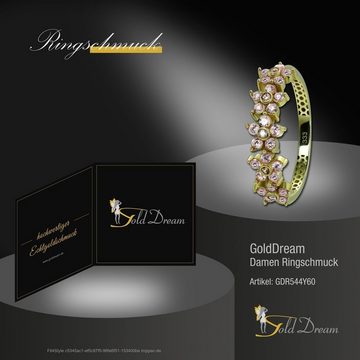 GoldDream Goldring GoldDream Gold Ring Blumen Gr.60 (Fingerring), Damen Ring Blumen, 60 (19,1), 333 Gelbgold - 8 Karat, gold, rosa