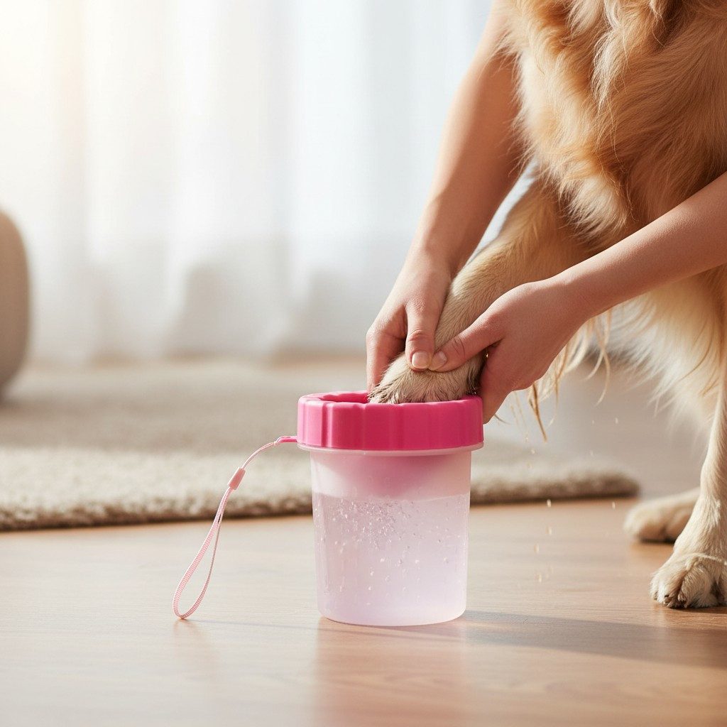4 Animals Pfotenpflege Pfotenreinigungsbürste für Hunde & Haustiere – Pfotenreiniger mit