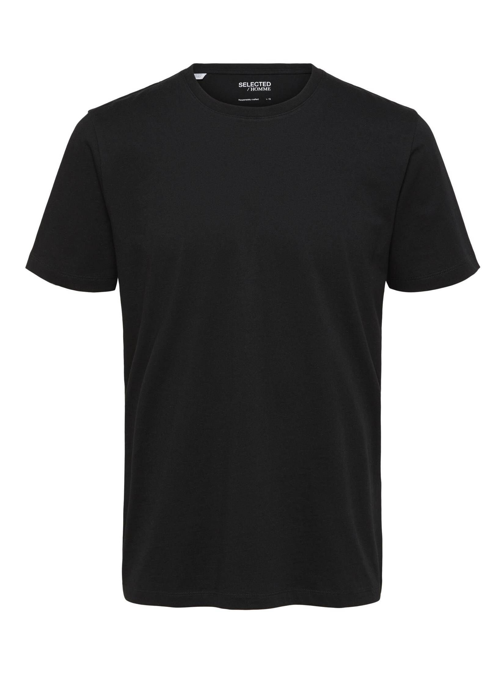 SELECTED HOMME T-Shirt Herren T-Shirt SLHASPEN (1-tlg) schwarz (15)