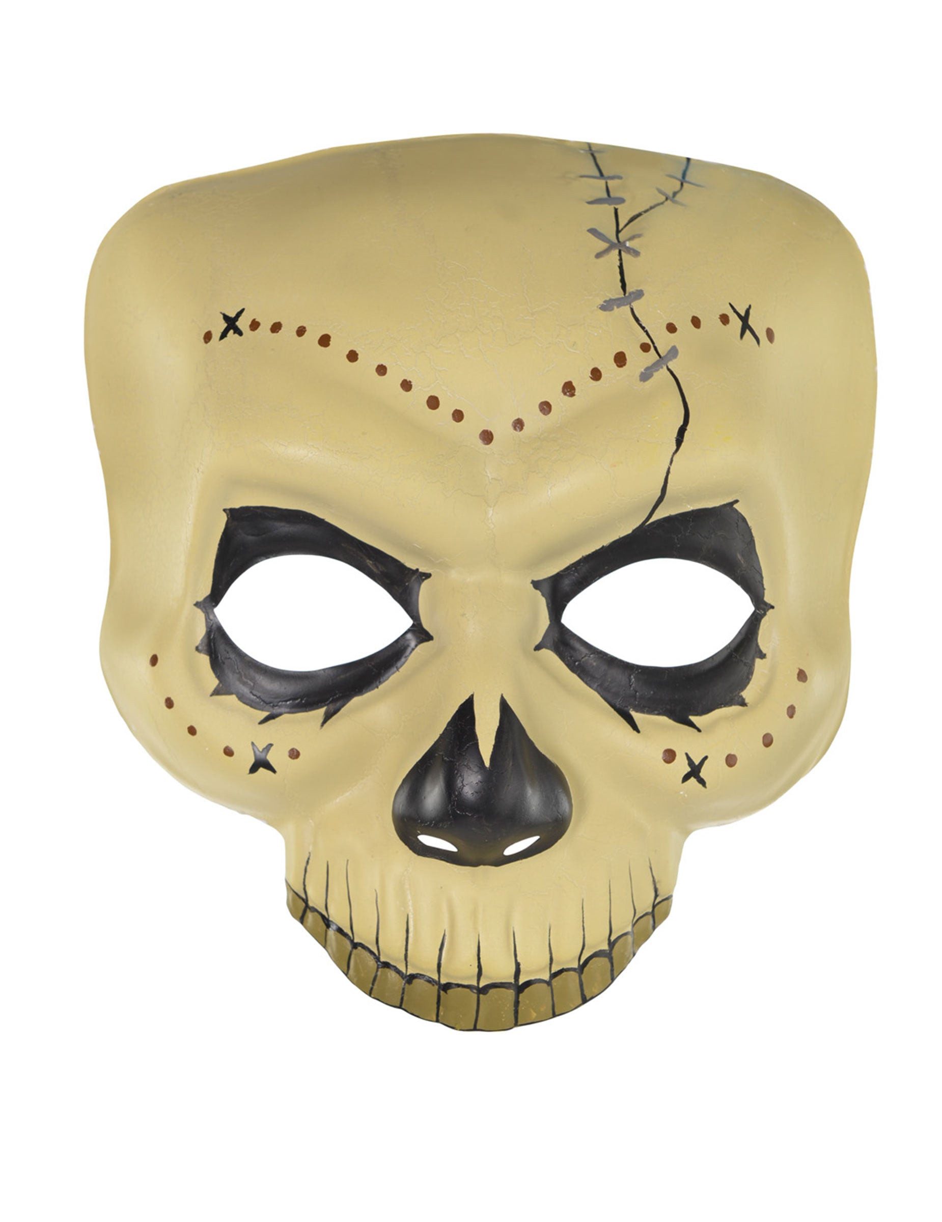 Riethmüller Kostüm Skelettmaske Día de los Muertos Halloween-Accessoire weiss-schwarz