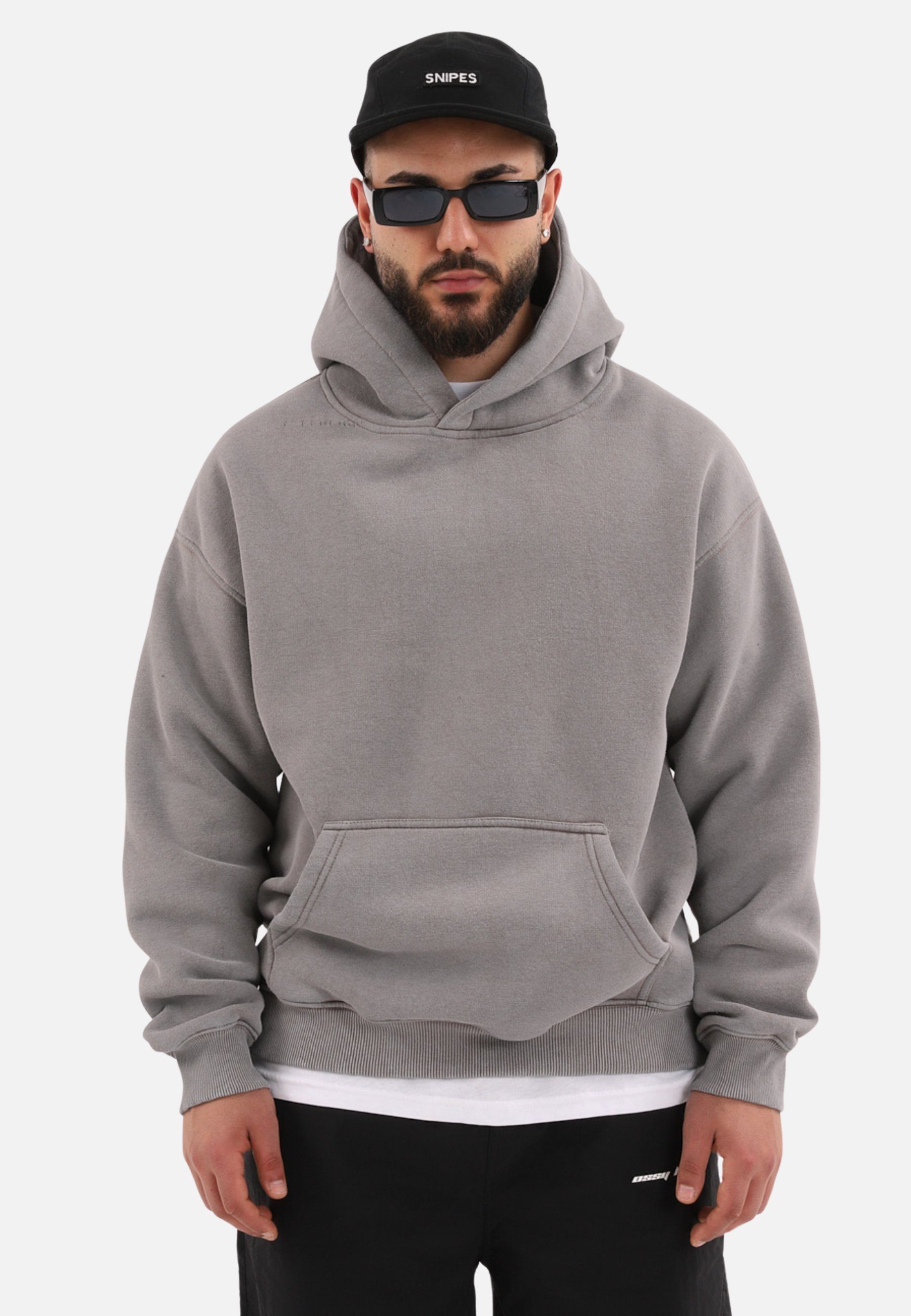 COFI Casuals Hoodie einfarbiger Washed Basic Oversized Hoodie, Premium Herren