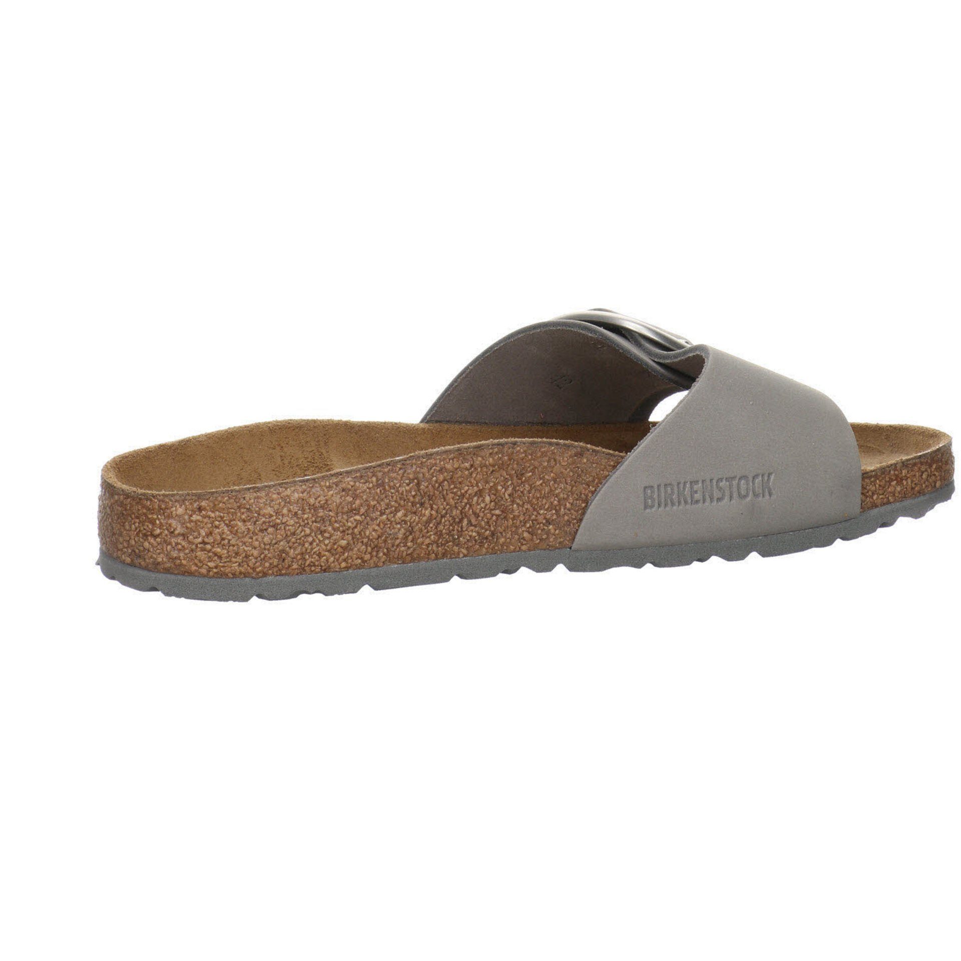 Sandalen Pantoletten Damen Nubukleder Birkenstock hell Pantolette grau