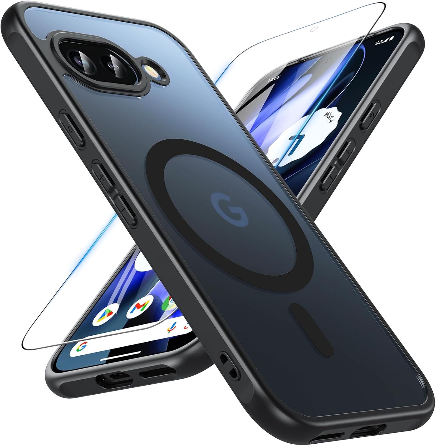 MSM Handyhülle Hülle + 2X Schutzglas für Google Pixel 9A Panzerfolie MagSafe Case 9H