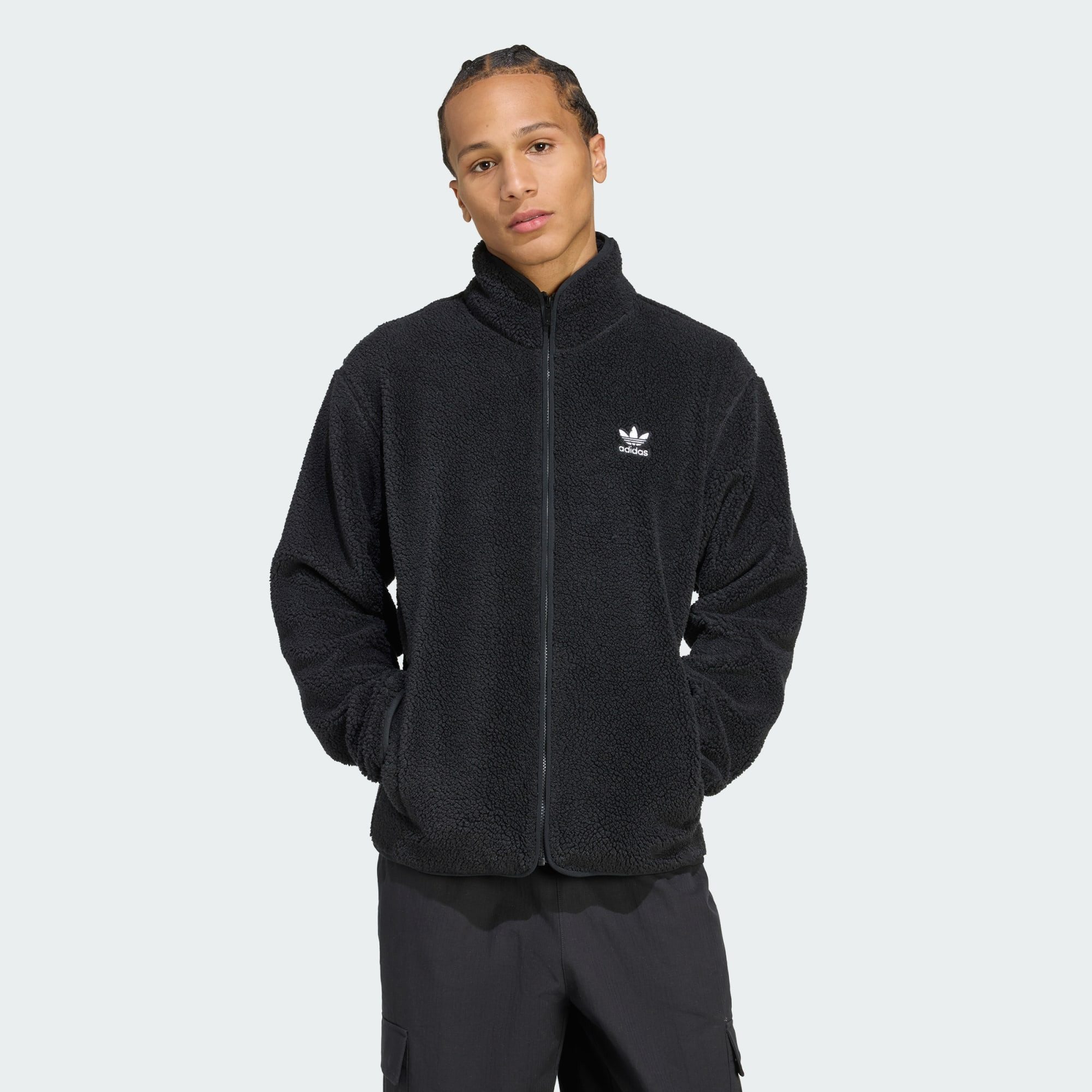 adidas Originals Fleecejacke TREFOIL ESSENTIALS TEDDY FLEECE (1-St) günstig online kaufen