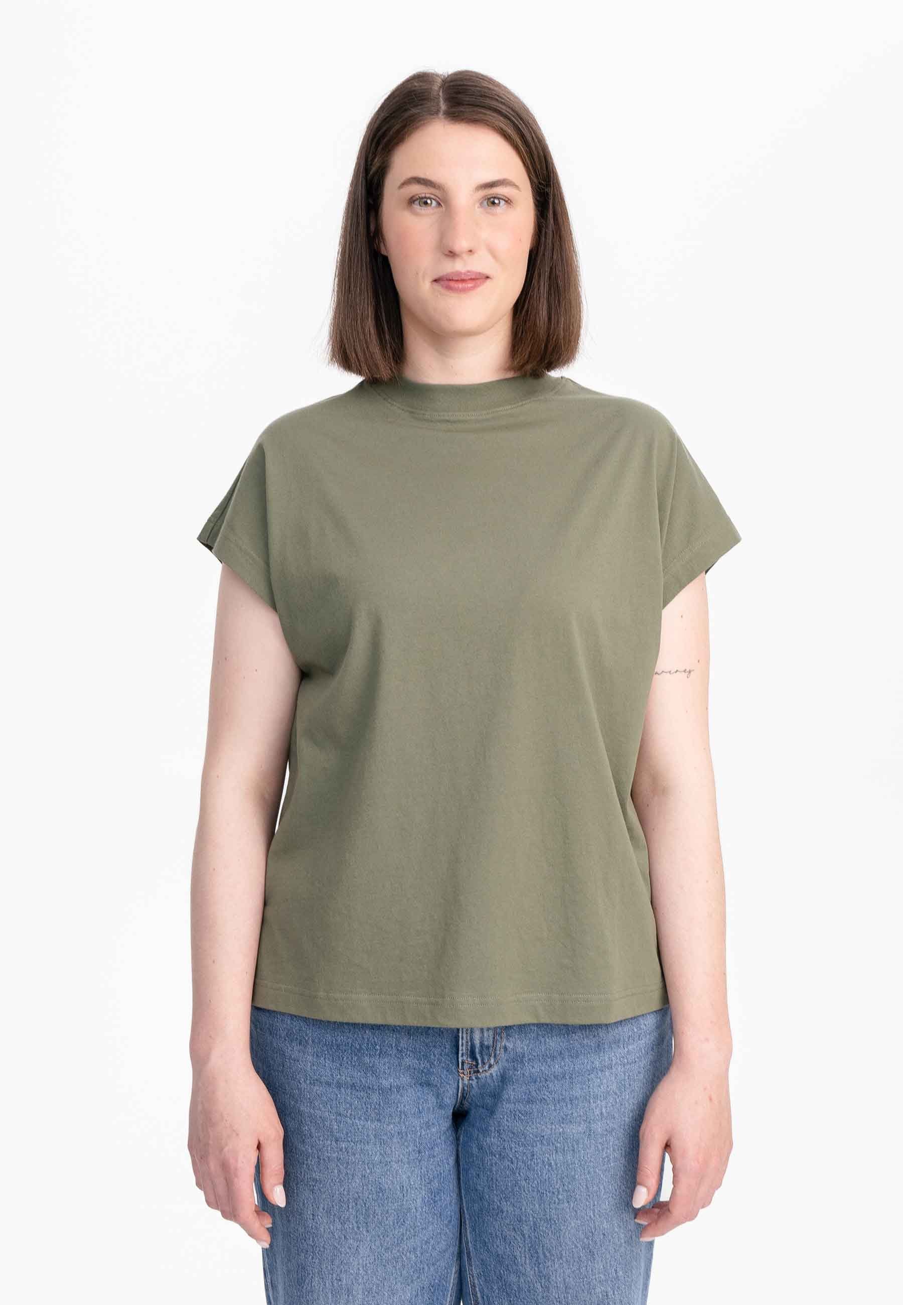 MELA Kurzarmshirt T-Shirt MADHU Fein gerippter günstig online kaufen