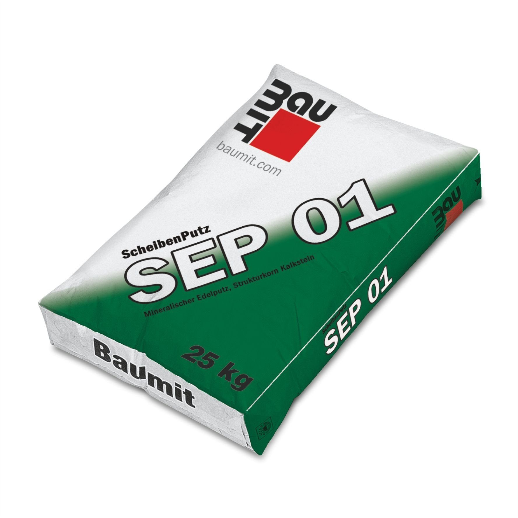baumit Kalkputz SEP 01 weiß 25kg Strukturkorn Kalkstein, Körnung 0-1mm
