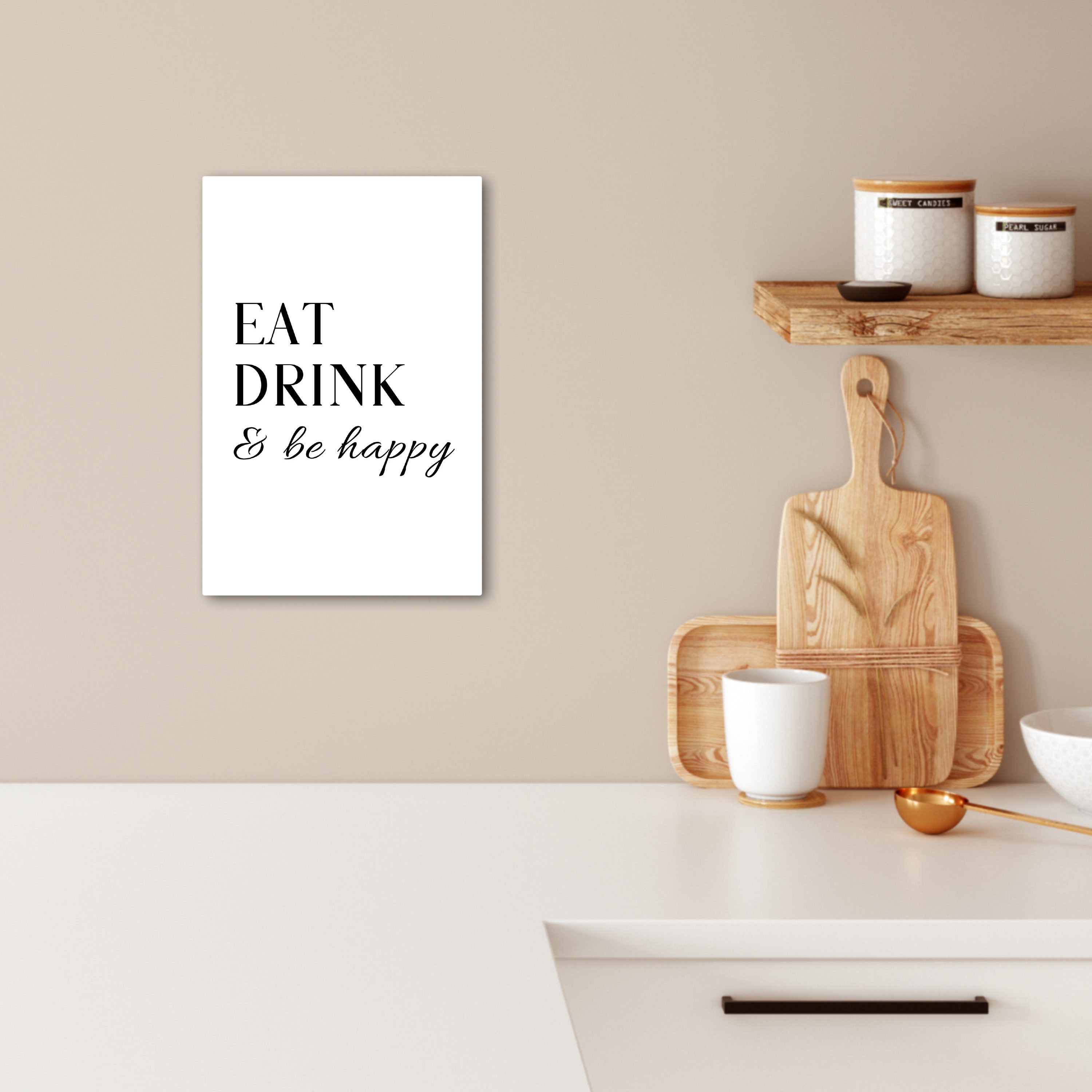 OneMillionCanvasses® Leinwandbild Zitat - 'Eat, Drink günstig online kaufen