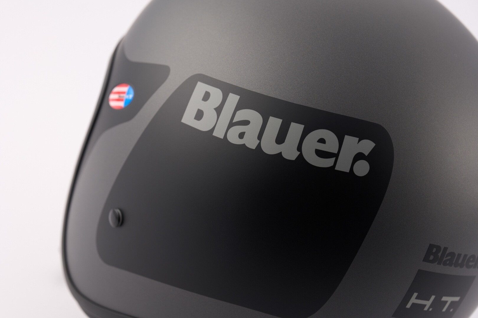 Blauer Motorradhelm Pilot GO Jethelm, Integriertes Sonnenvisier
