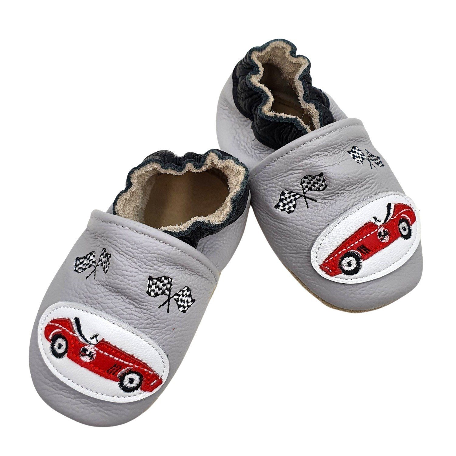 Rose et Chocolat Rose et Chocolat Krabbelschuhe Rennauto 6-12 Monate Krabbelschuh