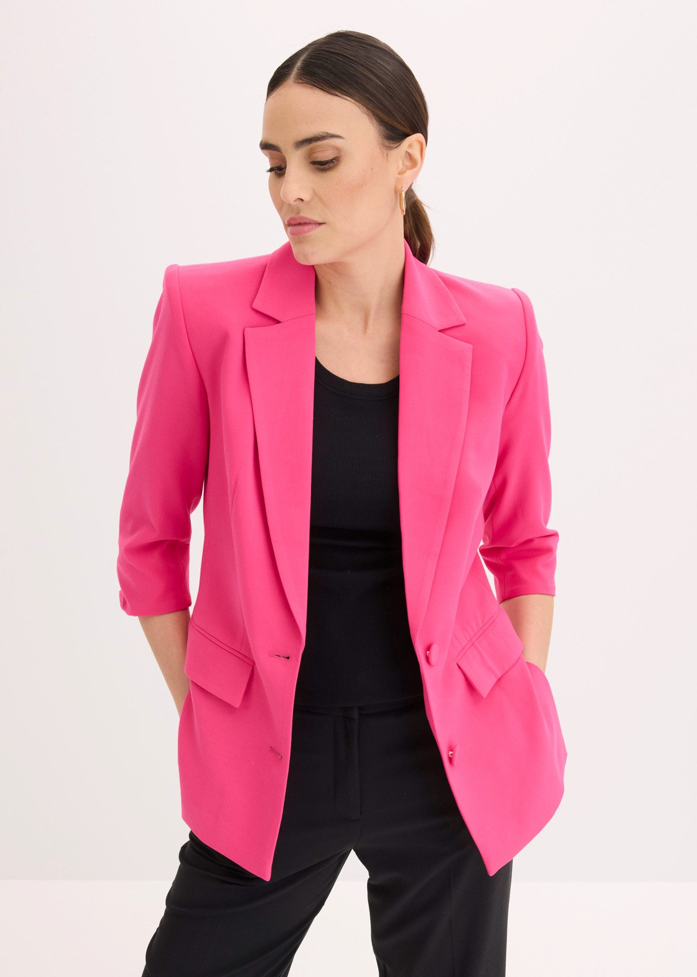 bonprix Jackenblazer mit Reverskragen, Loose Fit Passform