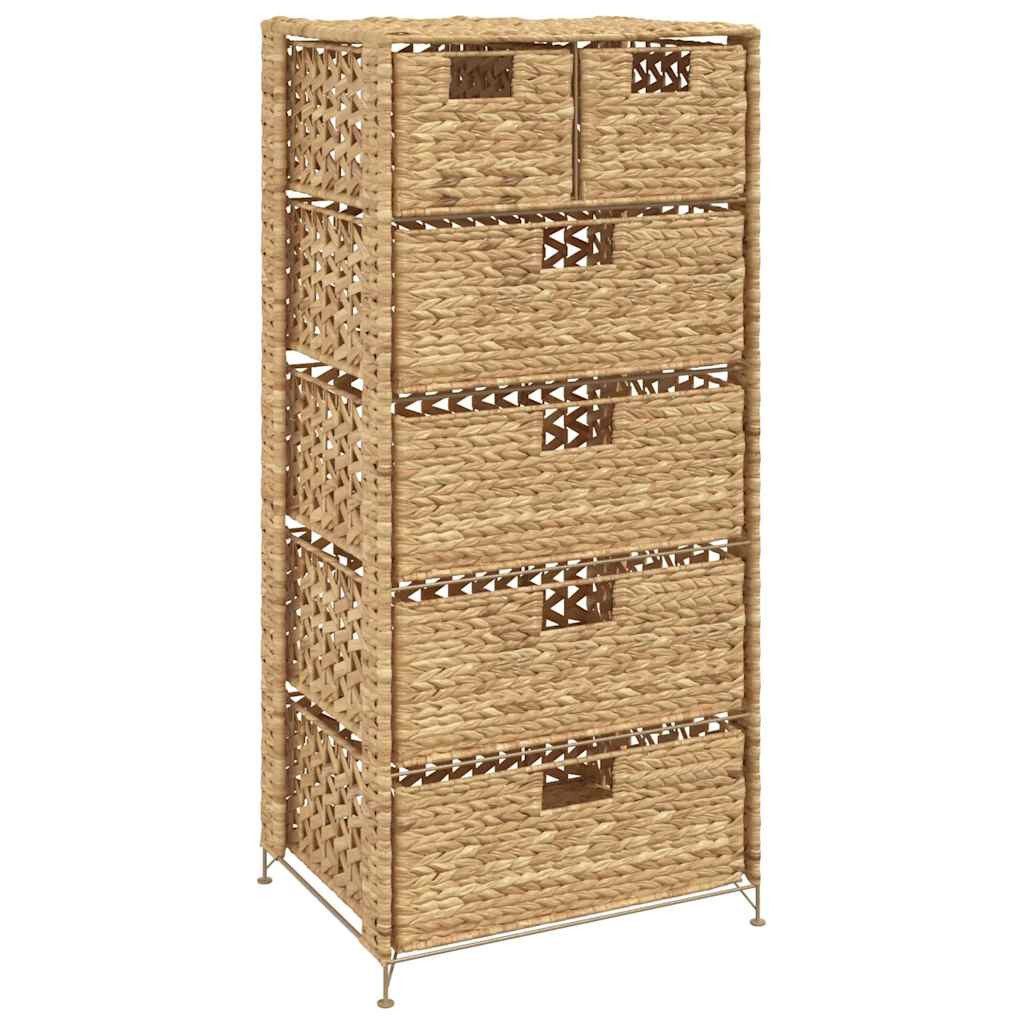 vidaXL Aktenschrank Lagereinheit mit 6 Körben 47 x 37 x 100 cm Wasserhyazinthe (1-St)
