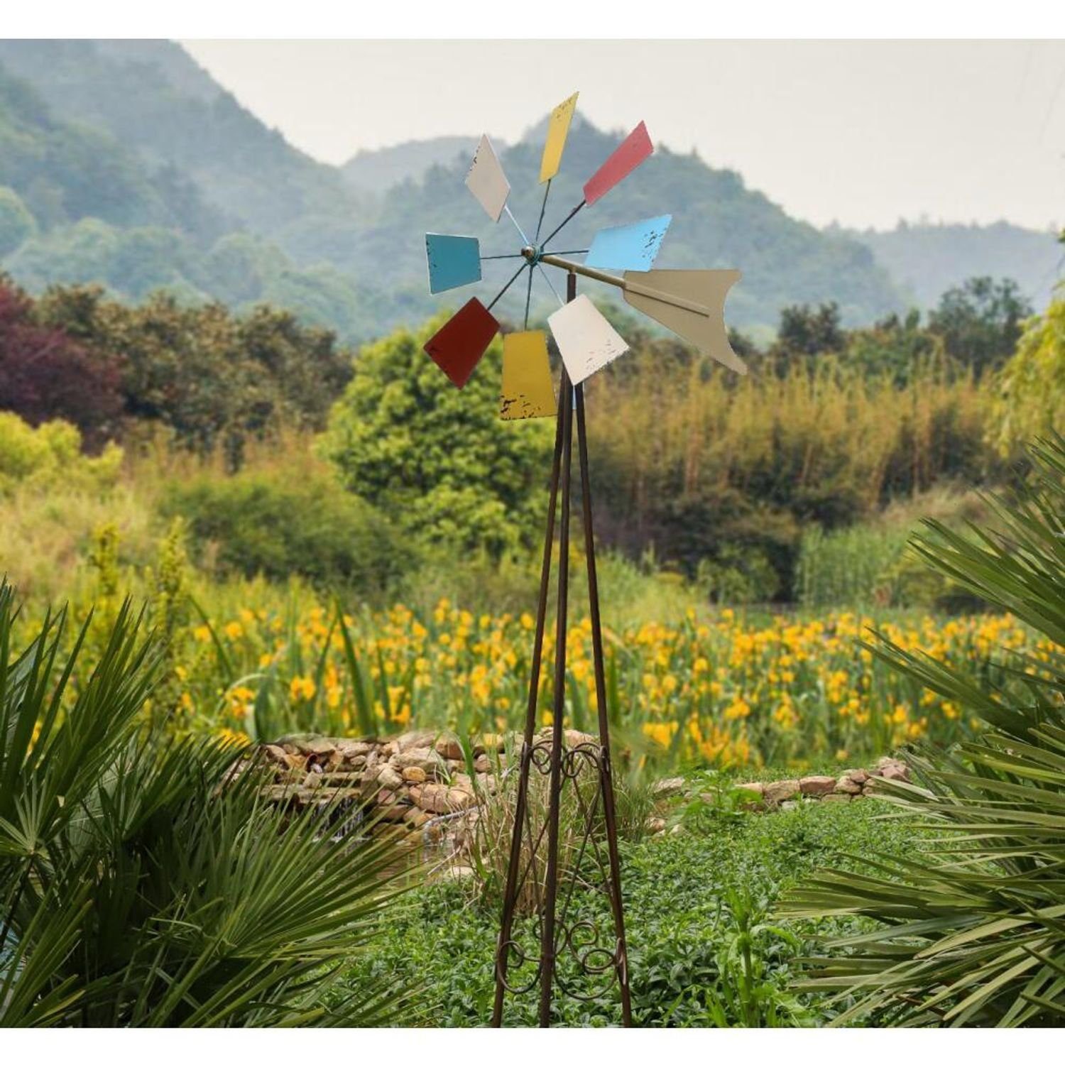 BURI Gartenstecker 3tlg.Set Garten Dekostecker Gartendekoration Frühling draussen Spring