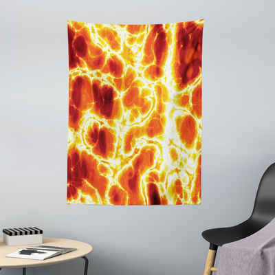 Wandteppich aus Weiches Mikrofaser Stoff Für das Wohn und Schlafzimmer, Abakuhaus, rechteckig, Orange Hot Lava Brennen Feuer