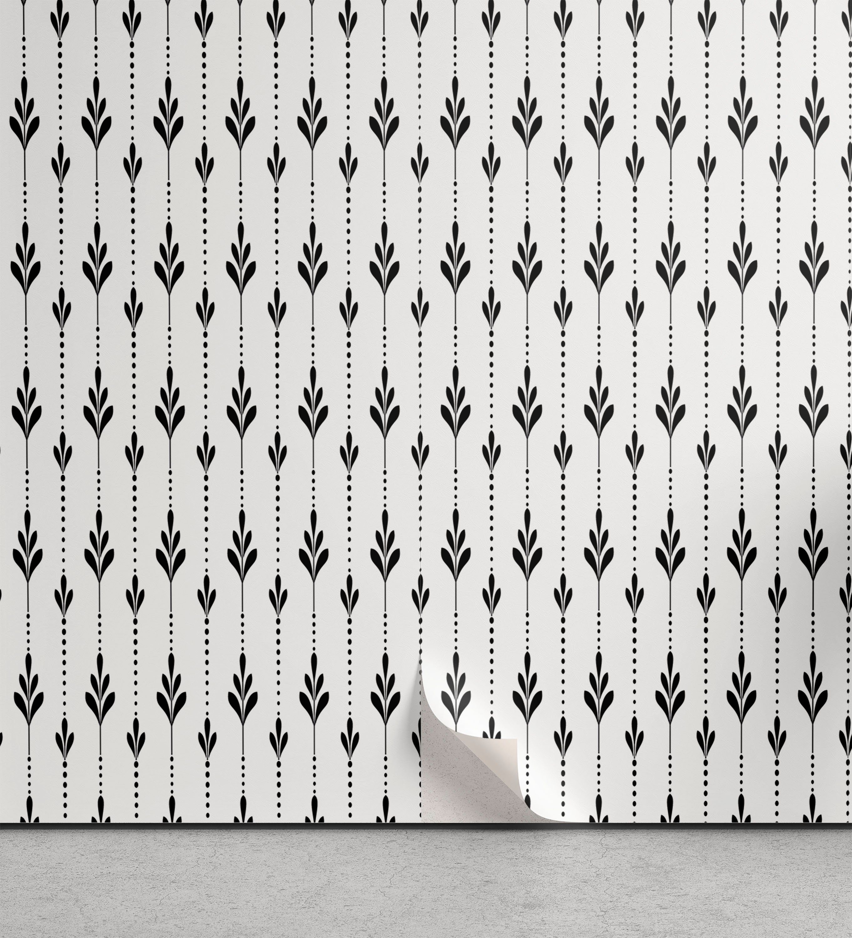 Abakuhaus Vinyltapete selbstklebendes Wohnzimmer Küchenakzent, Jahrgang Botanik Inspired Motiv Dots