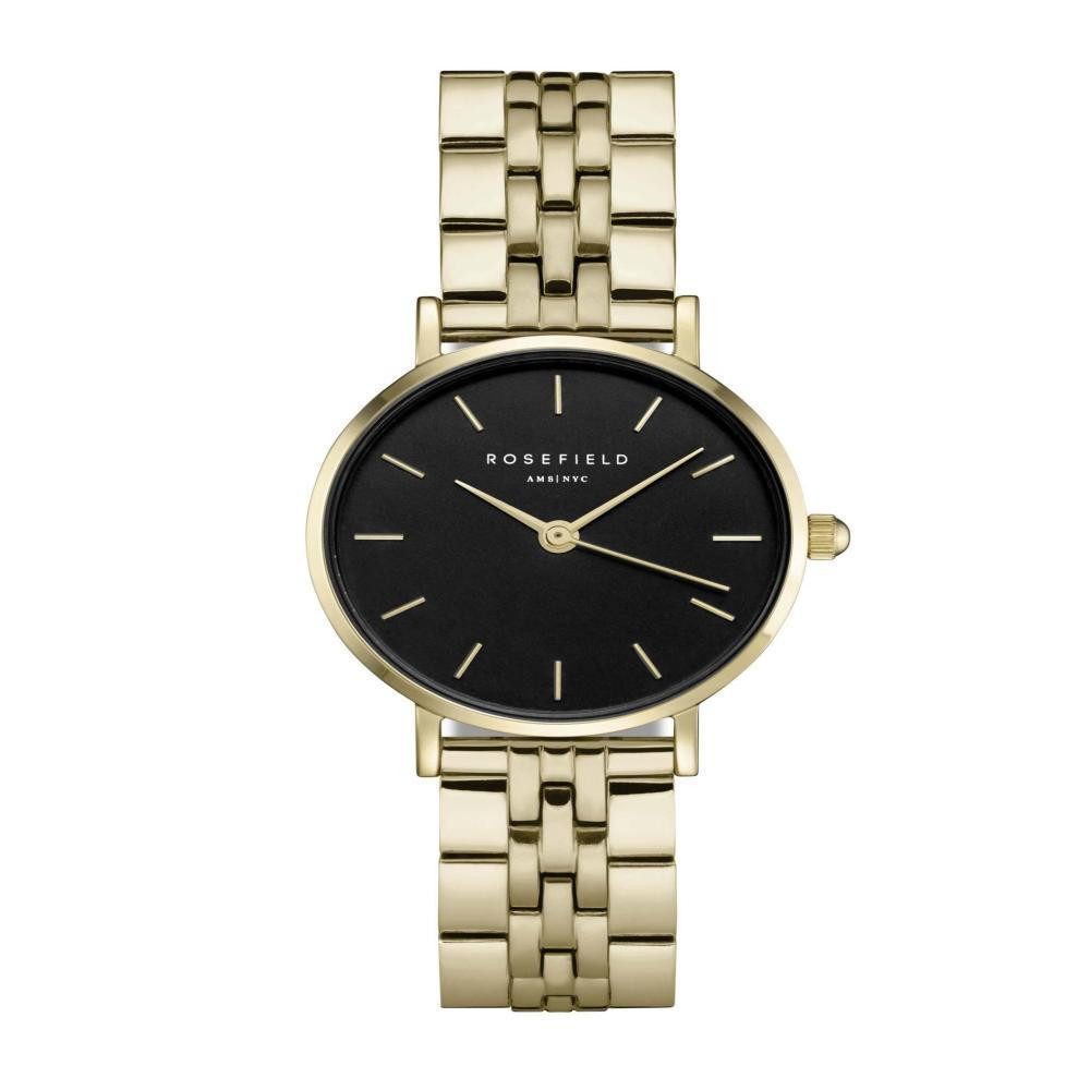 Quarzuhr ROSEFIELD Damenuhr Small Edit Schwarz Gold  26BSG-268
