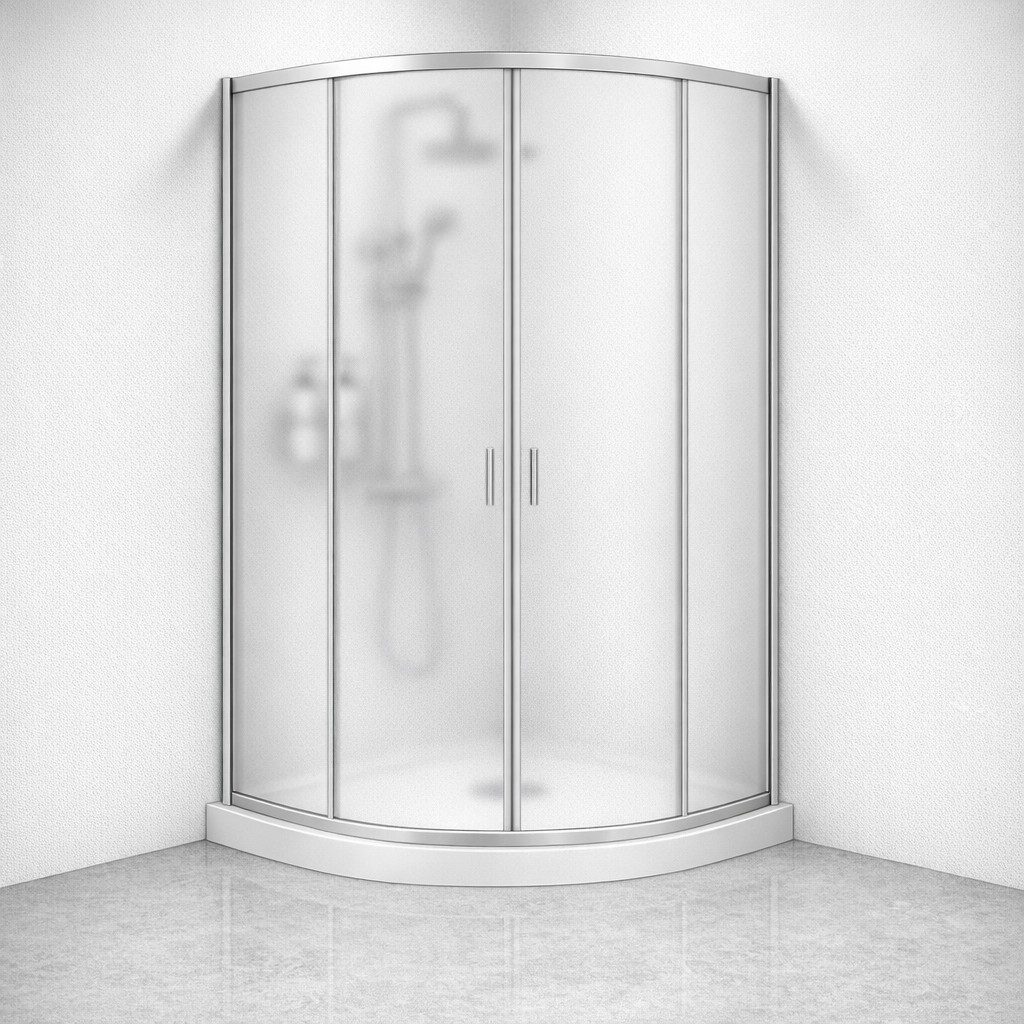welltime Runddusche Summer, BxT: 90x90 cm, Einscheibensicherheitsglas, Hohe 190 cm, 6mm ESG, Easy Clean, verbessertes Rollensystem
