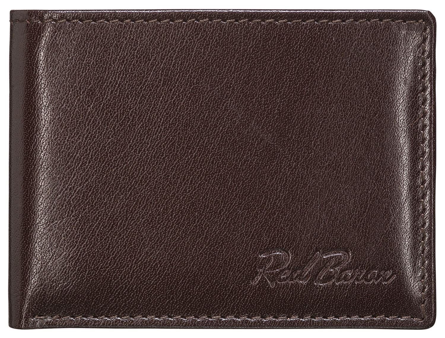 Münzfach Druckknopf Red Baron mit 1-fach Geldbörse Kreditkartenfächer, RB-WT-001-04, klappbar,