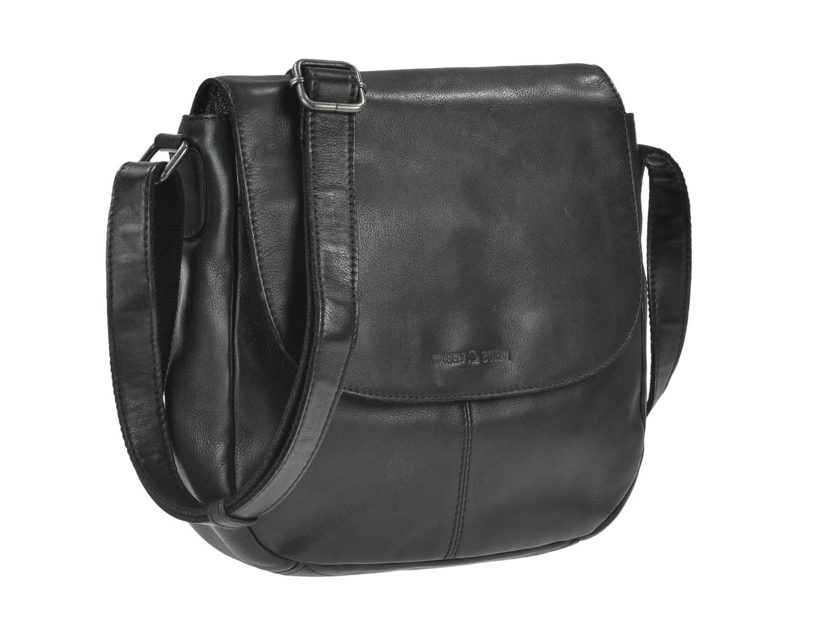 Greenburry Umhängetasche "Colombiana" Leder Damentasche kleine Schultertasche, Hauptfach 24x21cm, Schultergurt max. 145cm