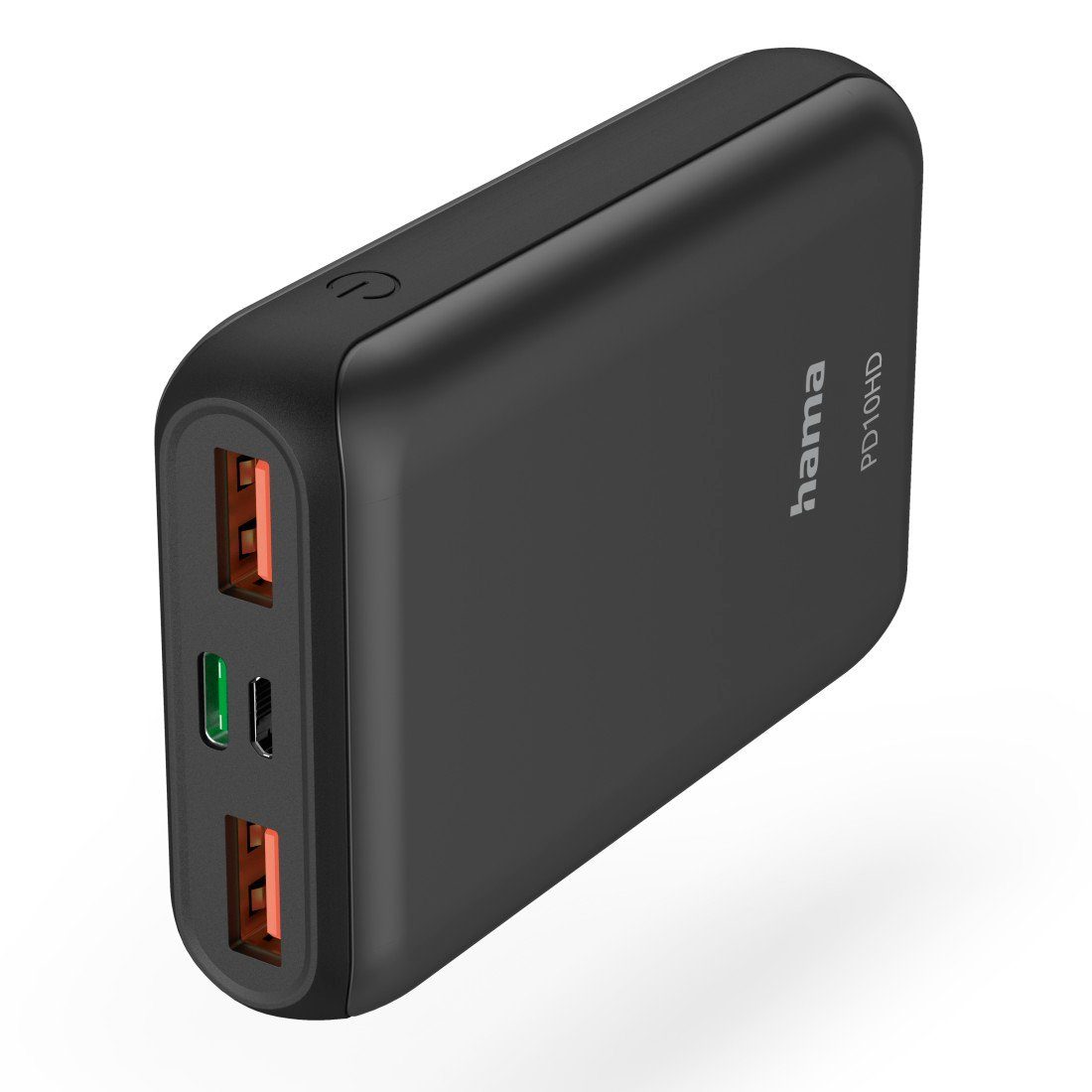 Hama Powerbank USB-C, Ausgänge: 2x 10000 10000mAh, (3,7 USB-A, V) Schnellladen 3 Powerbank für 1x mAh
