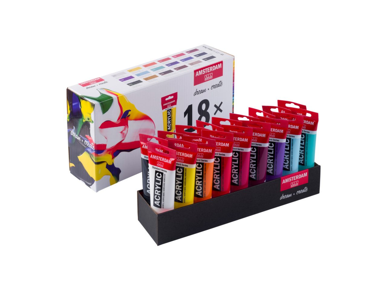 Thumbnail - Talens Acrylfarbe Amsterdam Acryl Standard Series Vorteilspackung, 18 x 120 ml