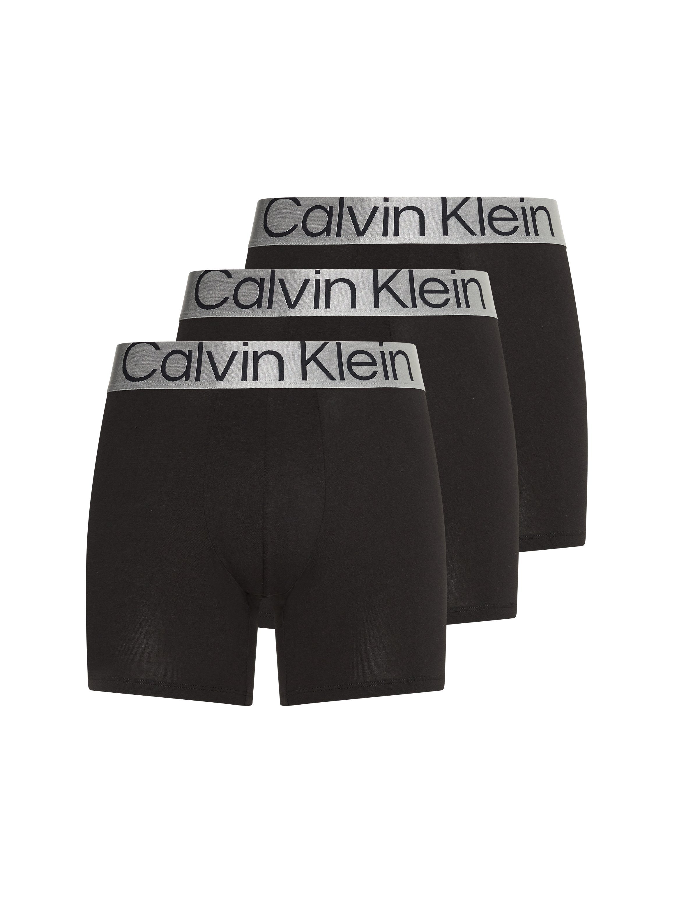 Calvin Klein Underwear Boxershorts (Packung, 3-St., 3er-Pack) mit Logobund in dezentem grau