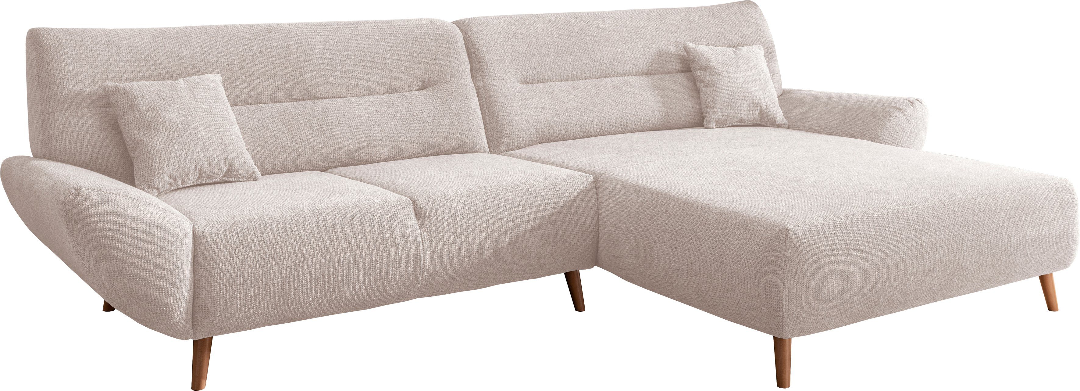 INOSIGN Ecksofa "Drago, elegant und zeitlos, komfortabel, Holzfuß, L-Form", günstig online kaufen