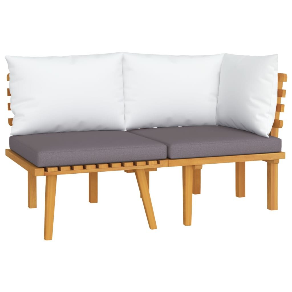 vidaXL Sofaelement 2-tlg. Garten-Lounge-Set mit Kissen günstig online kaufen