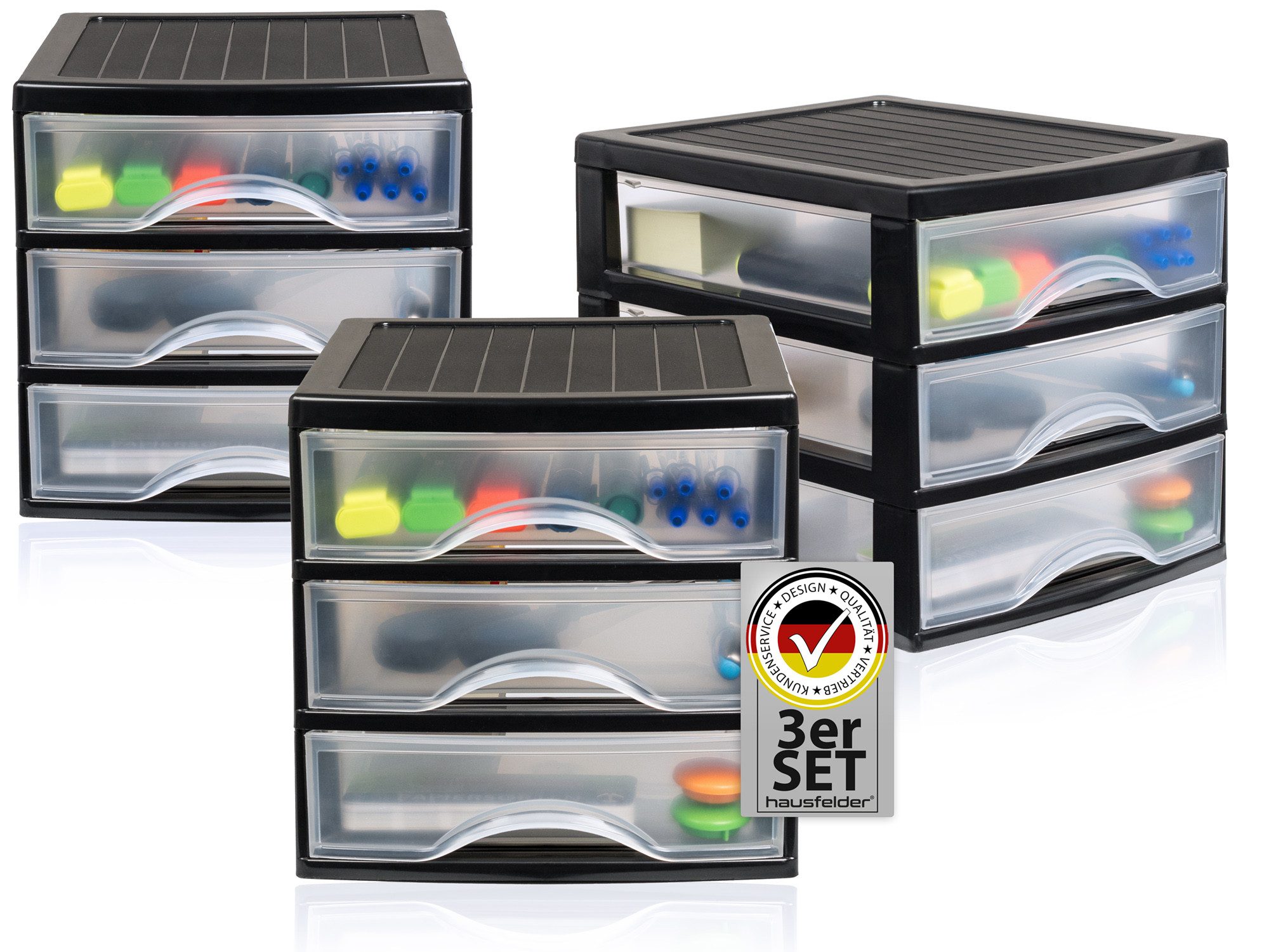 Hausfelder Schubladenbox Schubladenschrank A5 3 Stk. günstig online kaufen