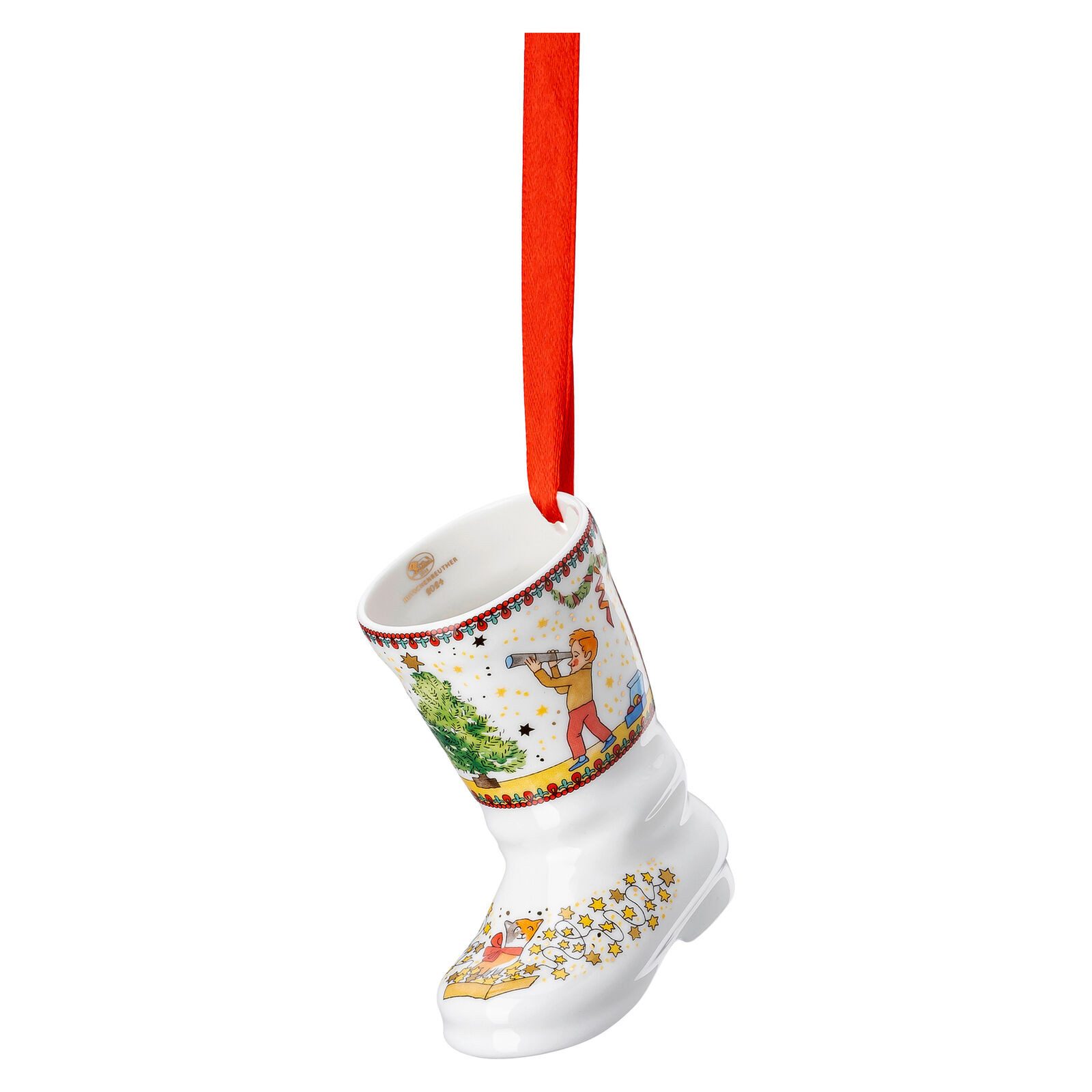 Hutschenreuther Christbaumschmuck Porzellanstiefel Weihnachtsstiefel 2024 in OVP, Sammelobjekt mit OVP (Originalverpackung)