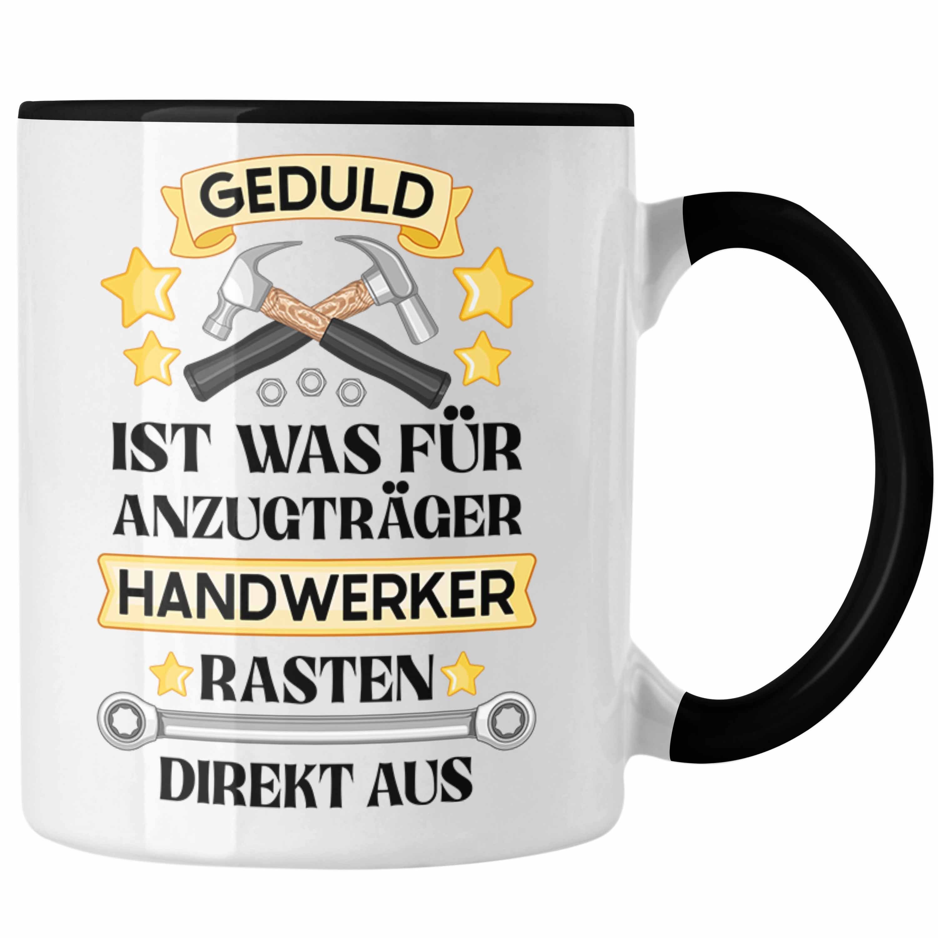 Trendation Tasse Trendation - Handwerker Tasse mit Spruch Geschenke für Handwerk Kaffeebecher KFZ Mechaniker Mechatroniker Schwarz