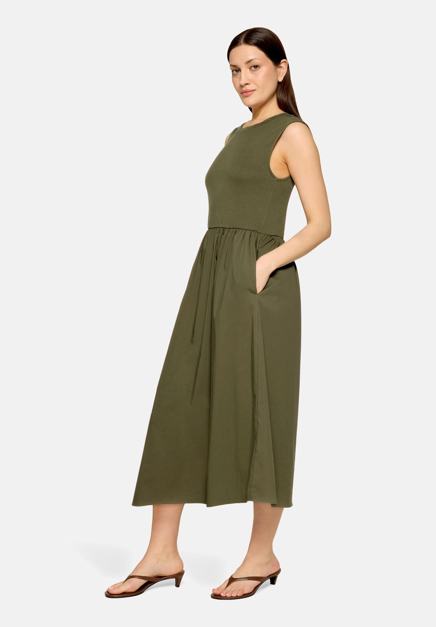 Cartoon Druckkleid Damen mit Eingrifftaschen